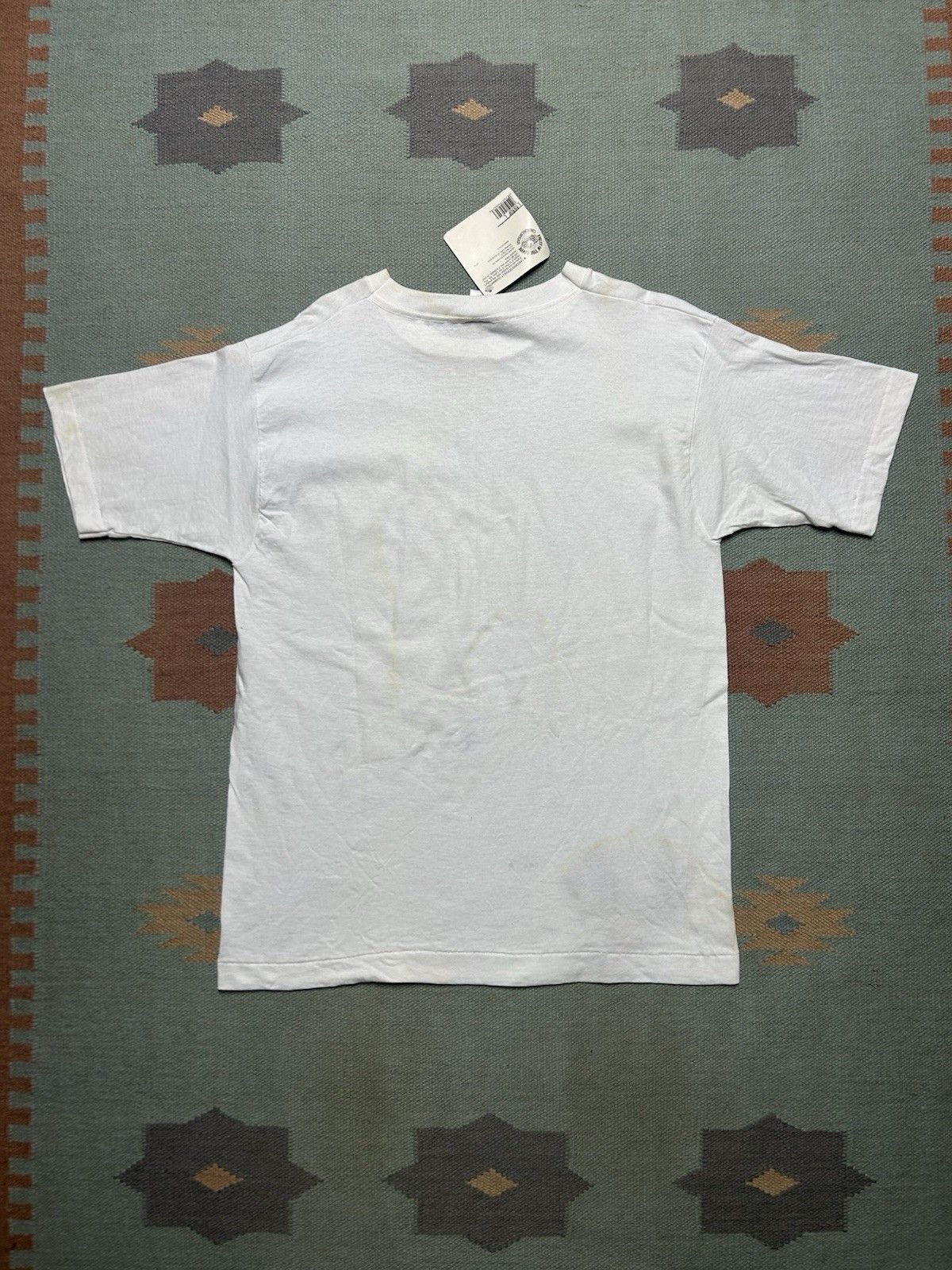 Vintage Vtg 90s blank white t shirt fruit the loom DEADSTOCK large Size L / US 10 / IT 46 - 8 Thumbnail