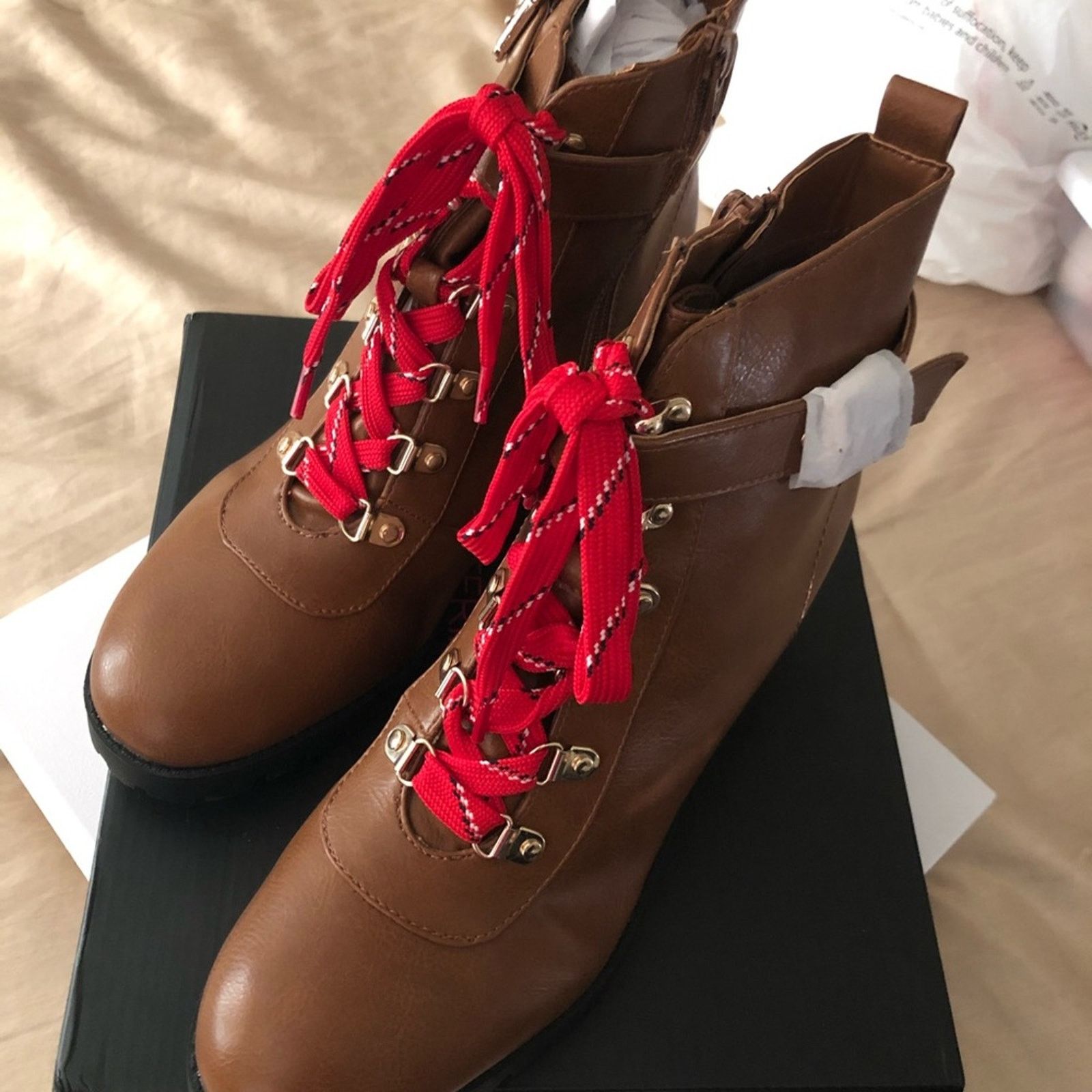 Other Material Girl Women’s Hillari Leather Booties. New in Box. Size US 11 / IT 41 - 1 Thumbnail