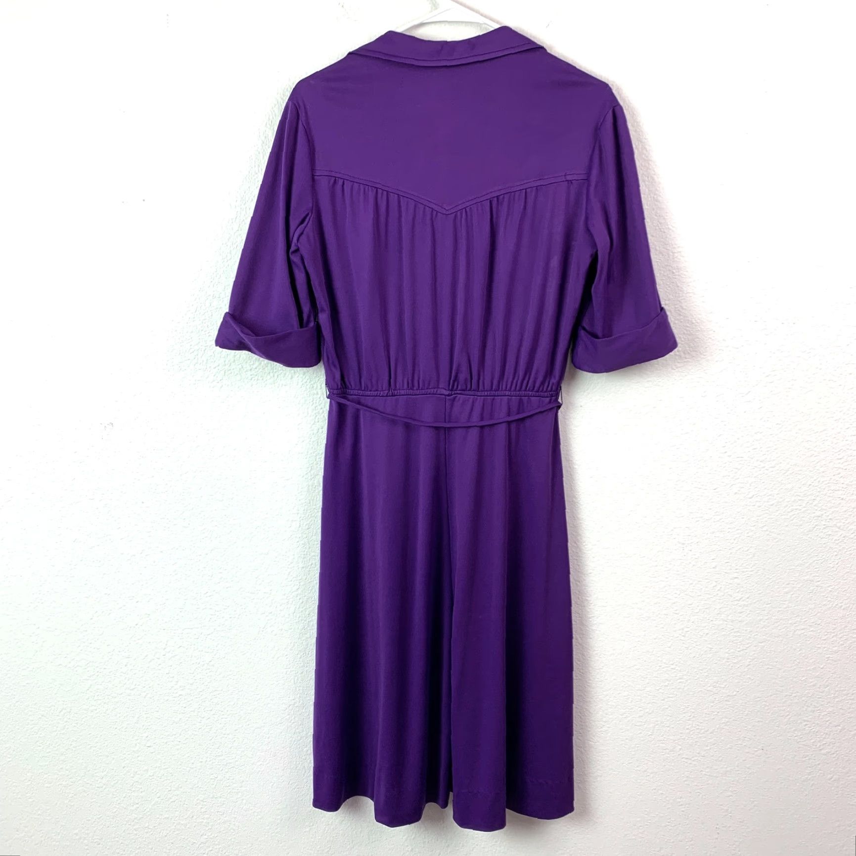 Royal Row VINTAGE Queen's Row Dress Midi 1960s Secretary Purple Size 12 Size XL / US 12-14 / IT 48-50 - 7 Thumbnail