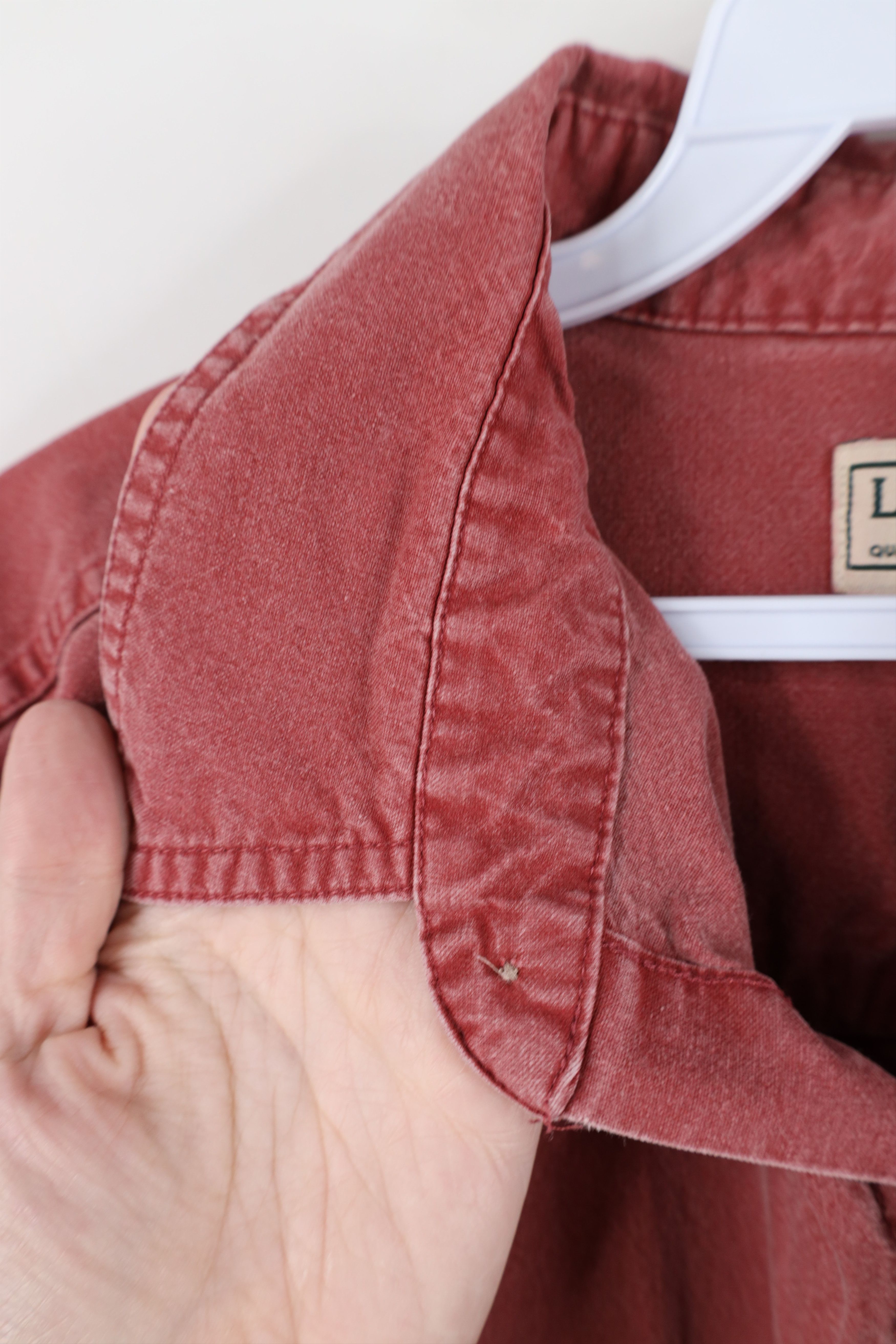 L.L. Bean Vintage 90s LL Bean Collared Button Shirt Red Cotton Size US XXL / EU 58 / 5 - 9 Thumbnail