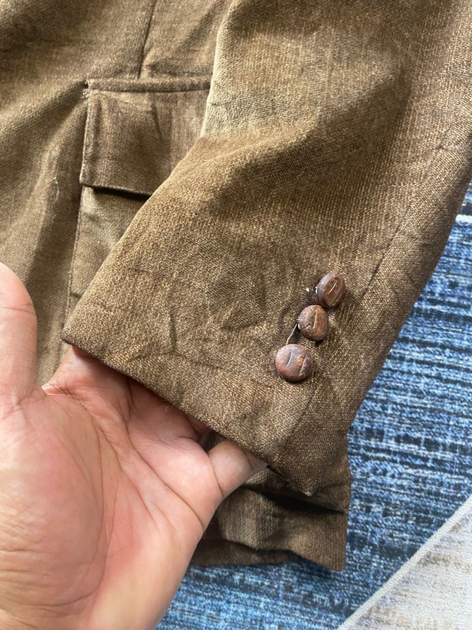 Lee × Vintage Vintage Separate-Lees By Lee Wood Button Brown Jacket Size US S / EU 44-46 / 1 - 4 Thumbnail