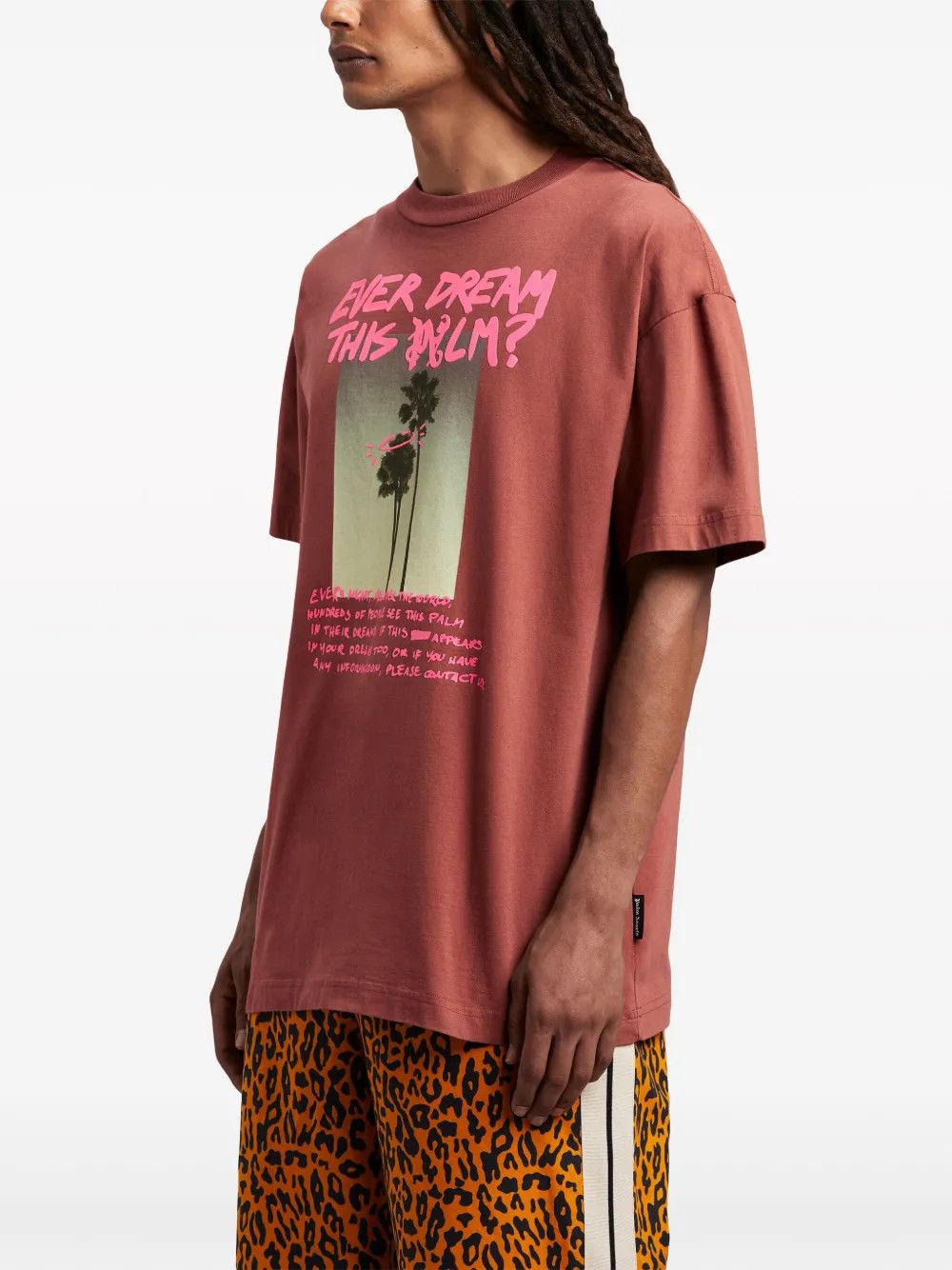 Palm Angels o1y0325 Logo Crewneck T-Shirt in Red Size US XS / EU 42 / 0 - 3 Thumbnail