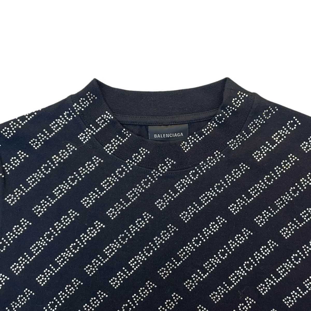 Balenciaga Balenciaga Logo Sequin Casual Long Sleeve T-shirt K26WX Size S / US 4 / IT 40 - 3 Thumbnail