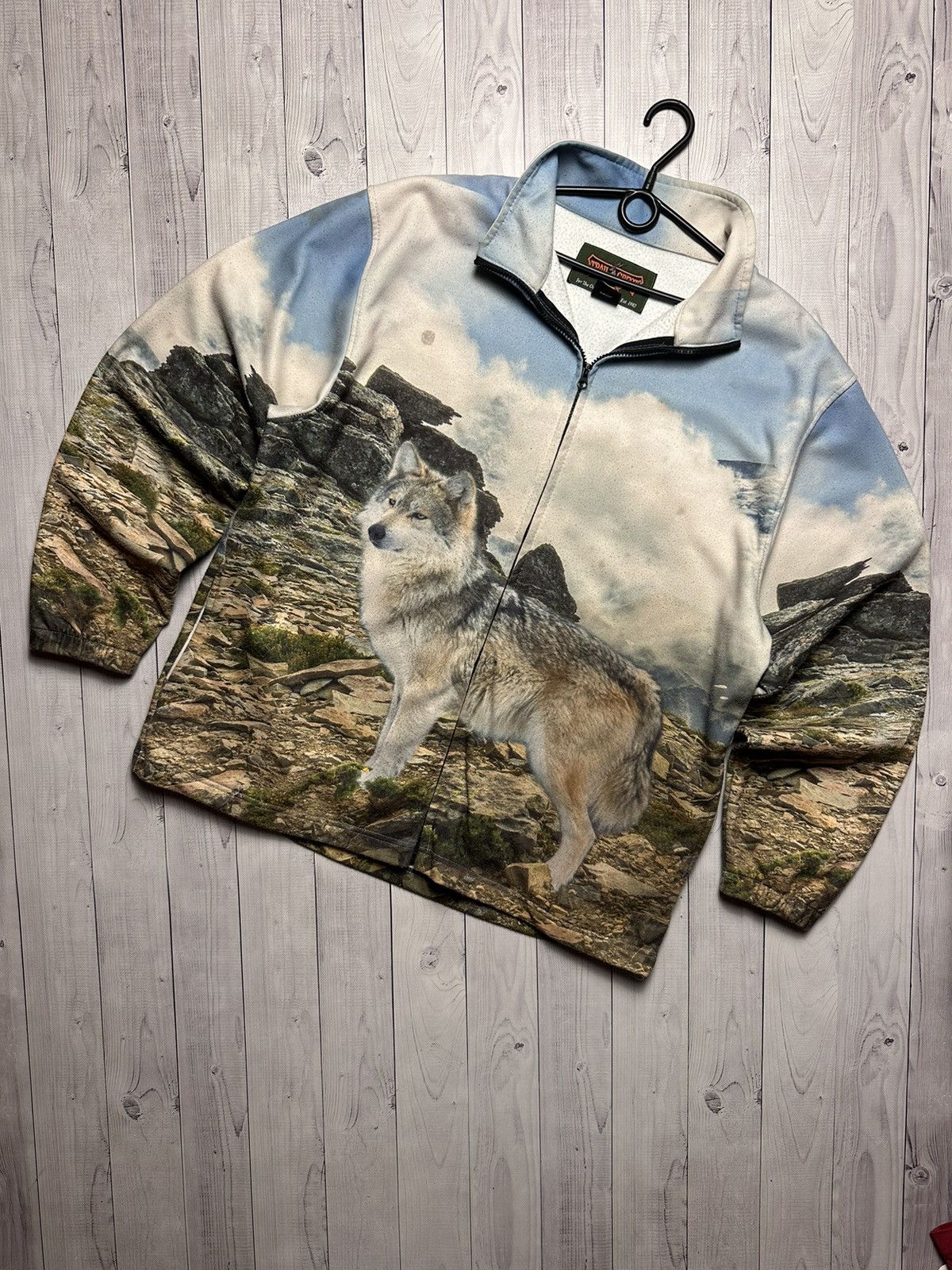 Vintage Vintage Wolf fleece jacket size XXL rare Size US XXL / EU 58 / 5 - 1 Thumbnail