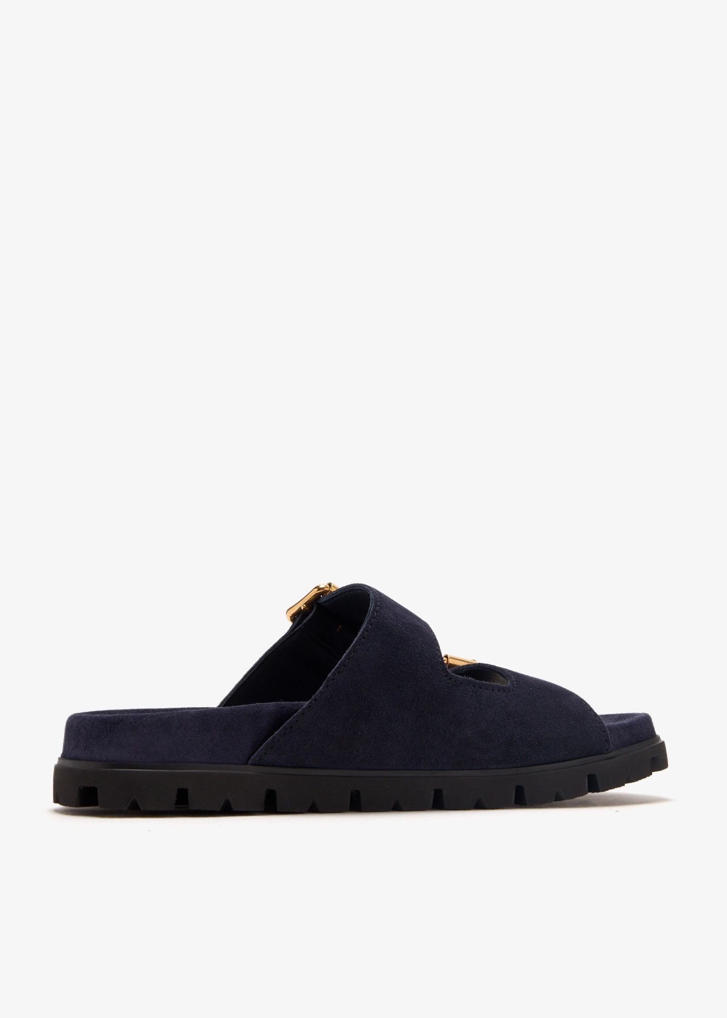 Prada os11x0126 Suede Strap Sandals in Navy Size US 8 / IT 38 - 3 Thumbnail