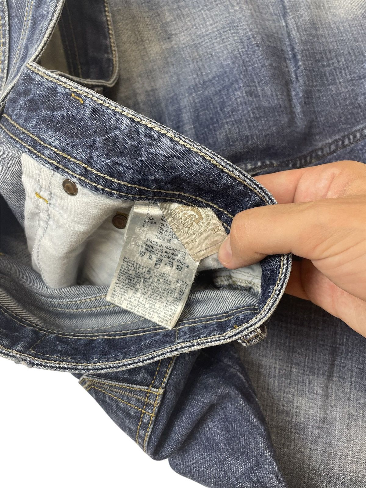 Other Custom Distressed Thrashed Japanese Flared Jeans Y2K Opium Size US 32 / EU 48 - 7 Thumbnail
