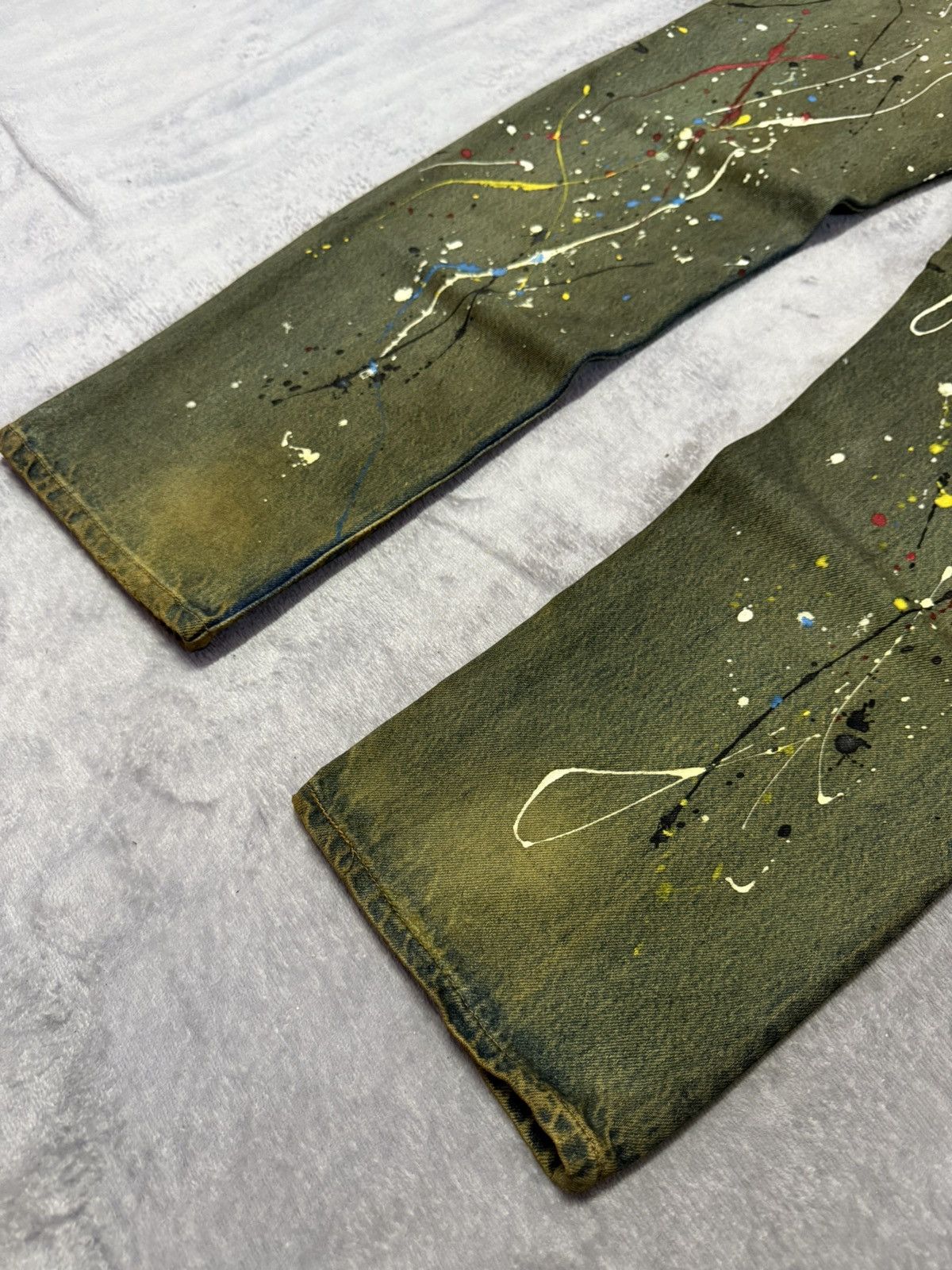 Levi's × Rei Kawakubo × Vintage Vintage LEVIS 501 Mud Wash Paint Splatter Junya Style Jeans Size US 34 / EU 50 - 14 Thumbnail