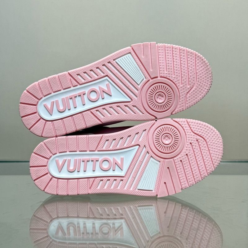 Louis Vuitton Louis Vuitton Trainer Leather Sneakers in Rose Pink -2508 Size US 5 / EU 37 - 4 Thumbnail