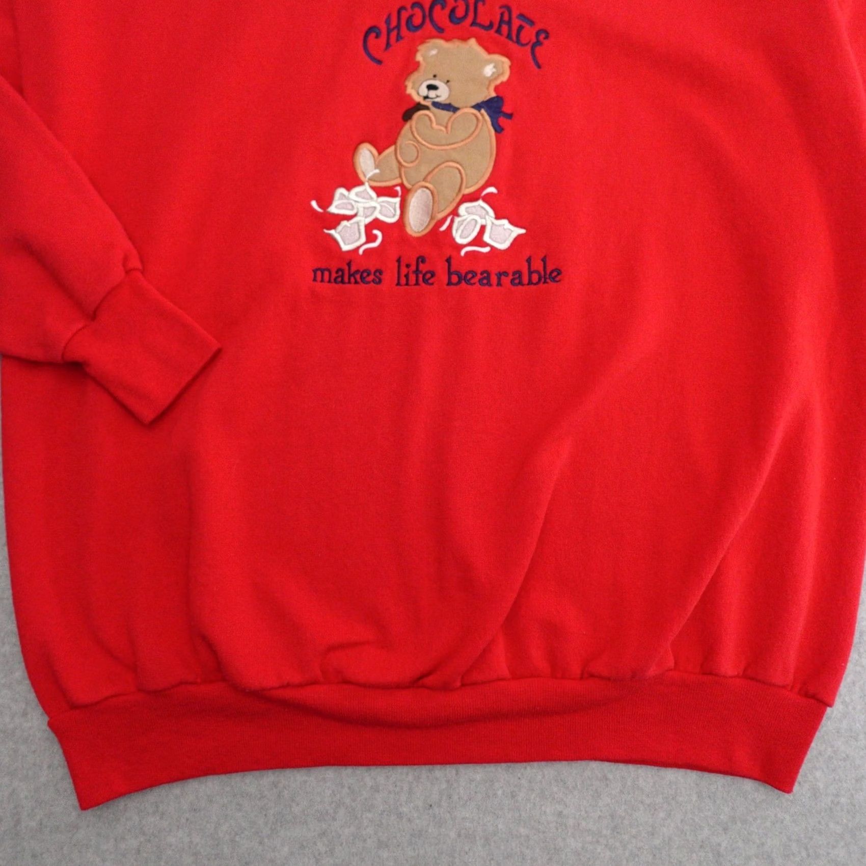 CHOCOOLATE VINTAGE M&C ENERGY SPORTSWEAR Sweater Adult XL Red Bear Christmas Chocolate Theme Mens Size US XL / EU 56 / 4 - 6 Thumbnail