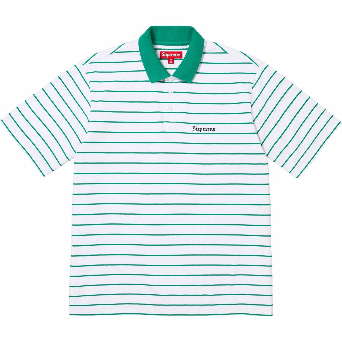 image of Supreme Melvins Stripe S/s Polo in White, Men's (Size XL)