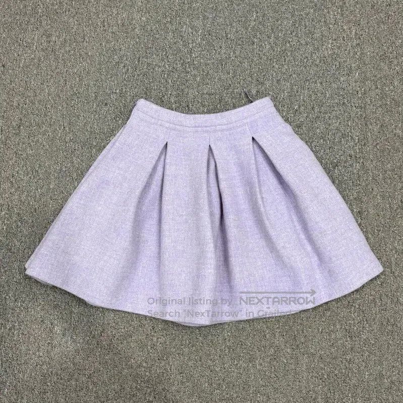 Miu Miu Miu Miu Violet Pleated Women's Cotton Skirt . Size 23" - 2 Thumbnail