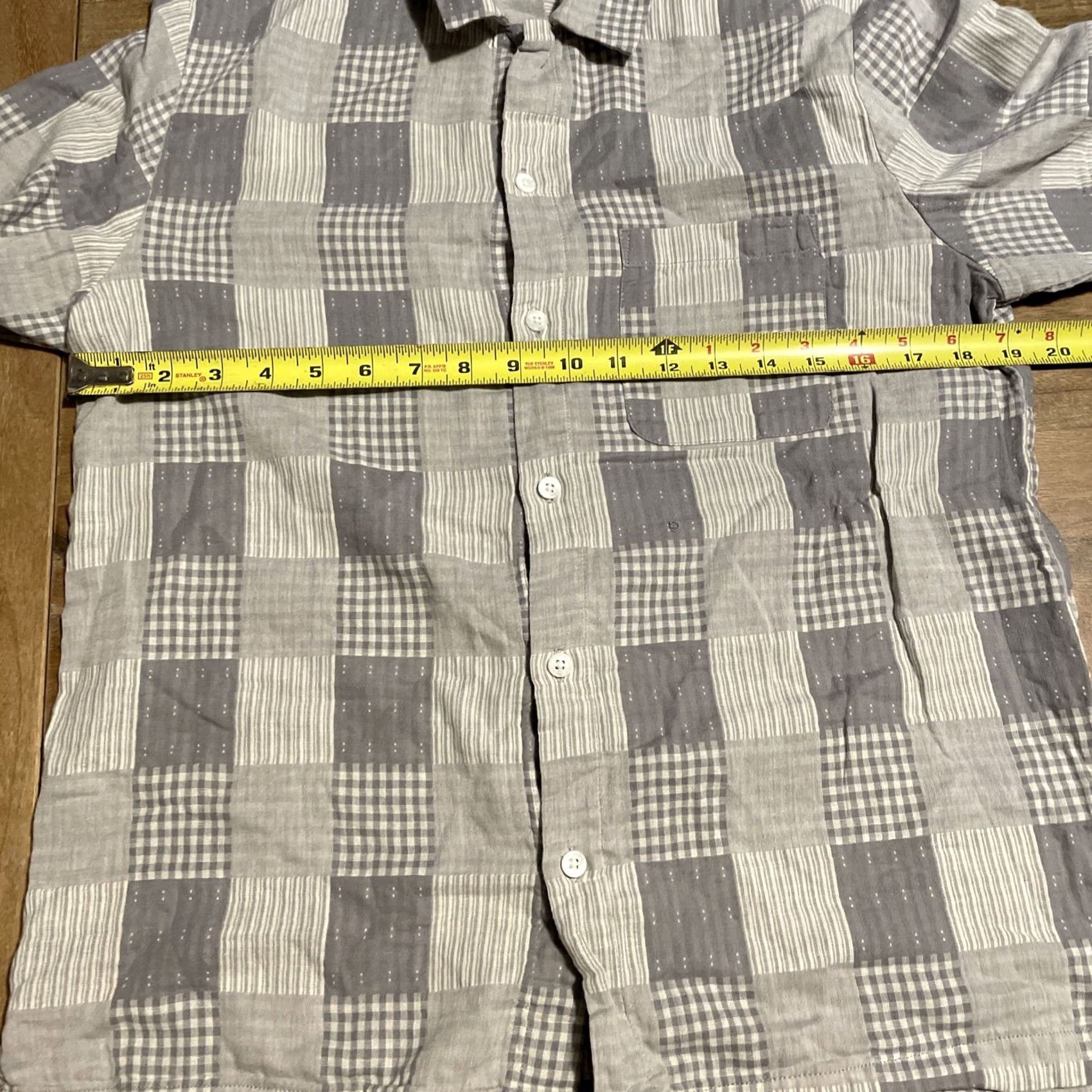 Urban Outfitters Urban Outfitters Plaid Short Sleeve Men’s Small Gray 100% Cotton Pockets Casual Shirt Size US 29 - 6 Thumbnail