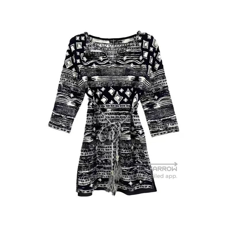 Chanel Chanel Blue and white colour-blocked Greek series knitted Size XS / US 0-2 / IT 36-38 - 1 Thumbnail