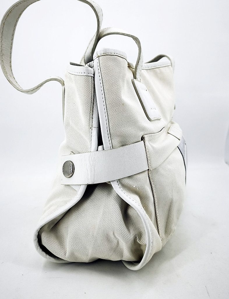 Hogan HOGAN White canvas expandable tote bag Size ONE SIZE - 7 Thumbnail