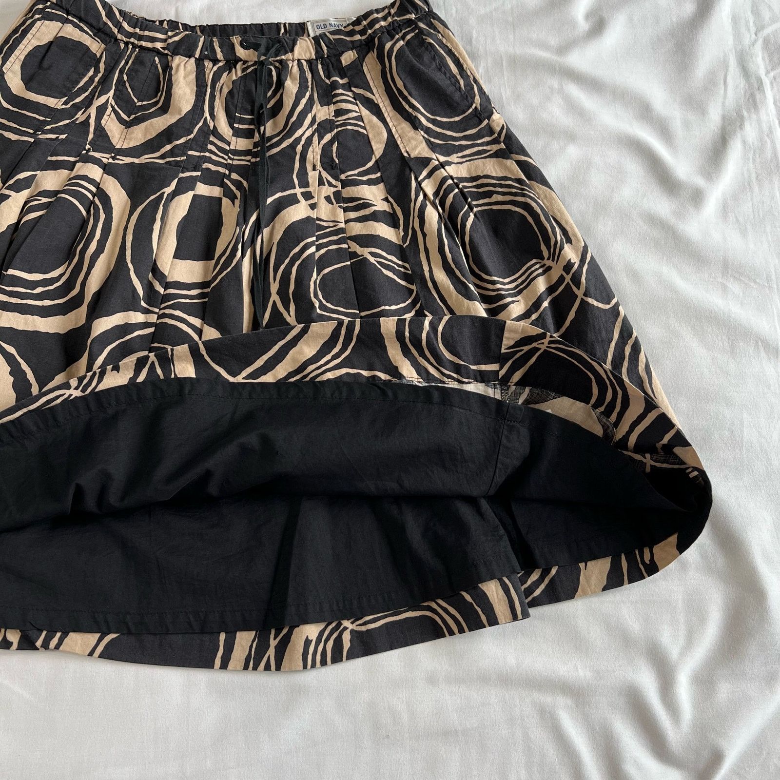 Old Navy Old Navy Women's 0 Black Tan Low Waist Skirt Knee Length Size 25" / US 0 / IT 36 - 6 Thumbnail