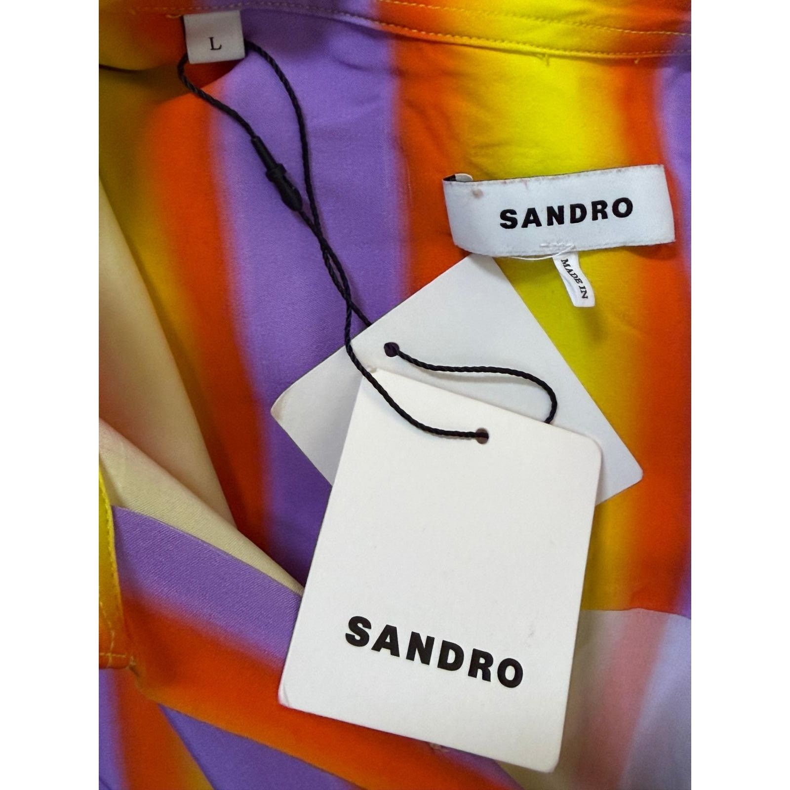Sandro Sandro NWT Stripped Shirt Size US L / EU 52-54 / 3 - 3 Thumbnail