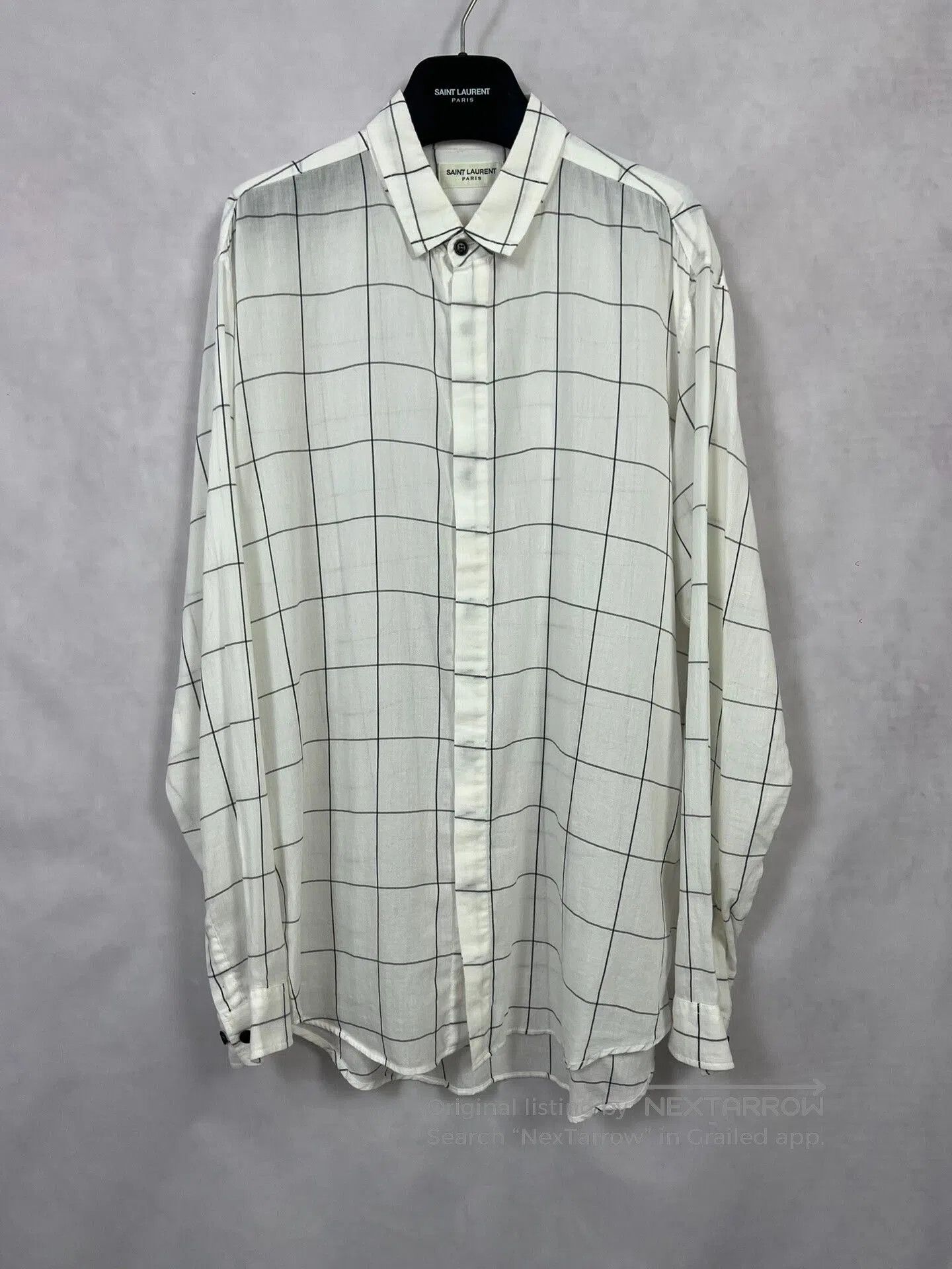 Saint Laurent Paris Saint Laurent Black and White Check Shirt. Size US L / EU 52-54 / 3 - 1 Thumbnail
