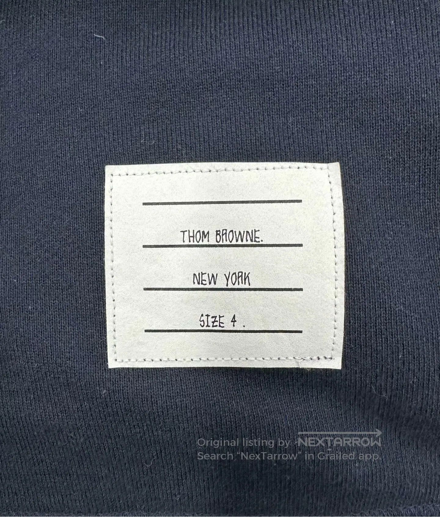 Thom Browne Thom Browne Deep Blue Classic Four-Stripe Long Sleeve Swea Size US XL / EU 56 / 4 - 4 Thumbnail