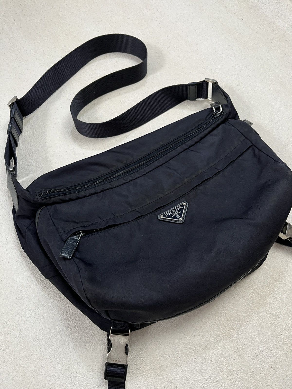 Prada Prada Navy Nylon Crossbody Bag Size ONE SIZE - 3 Thumbnail