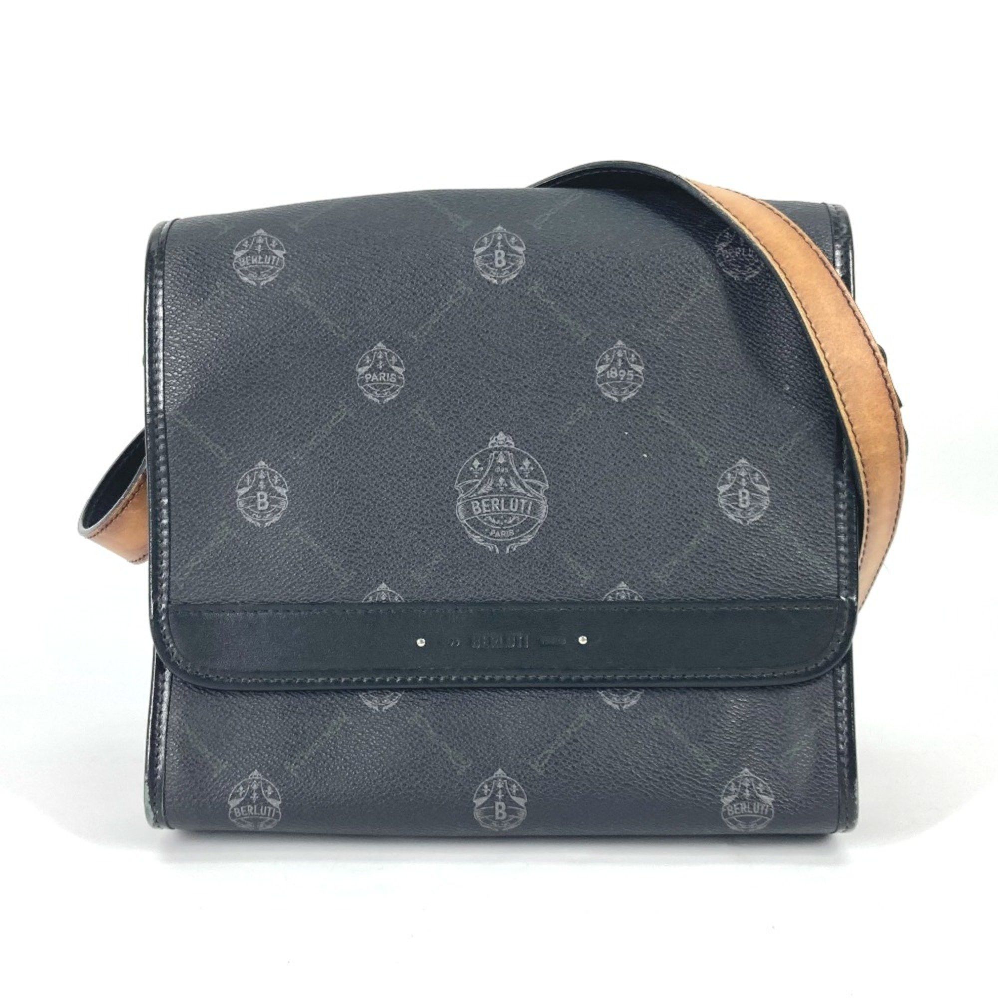 Berluti Berlutti Crossbody flap Messenger Shoulder Bag BlackBased Gray Based Size ONE SIZE - 1 Thumbnail