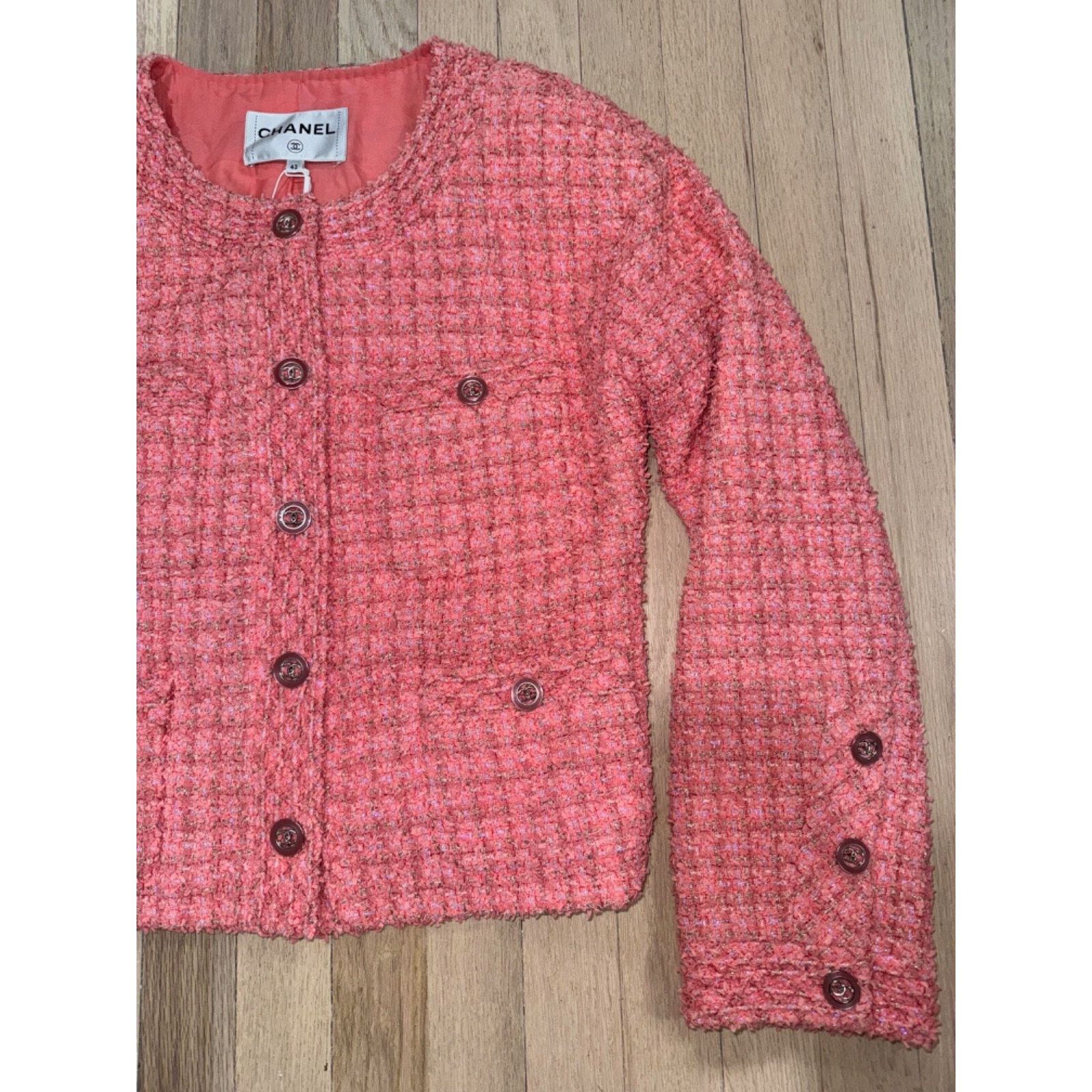 Chanel Chanel Button Runway Long Sleeve Tweed Jacket 42 Size M / US 6-8 / IT 42-44 - 4 Thumbnail