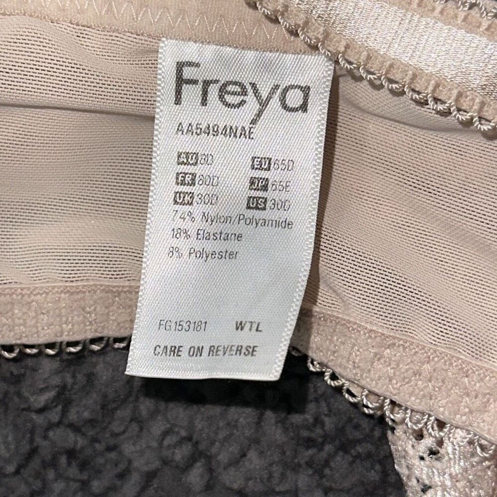 Freya Lingerie Freya Peach Neutral Lace Underwire Bra | Size 30D Size ONE SIZE - 8 Thumbnail