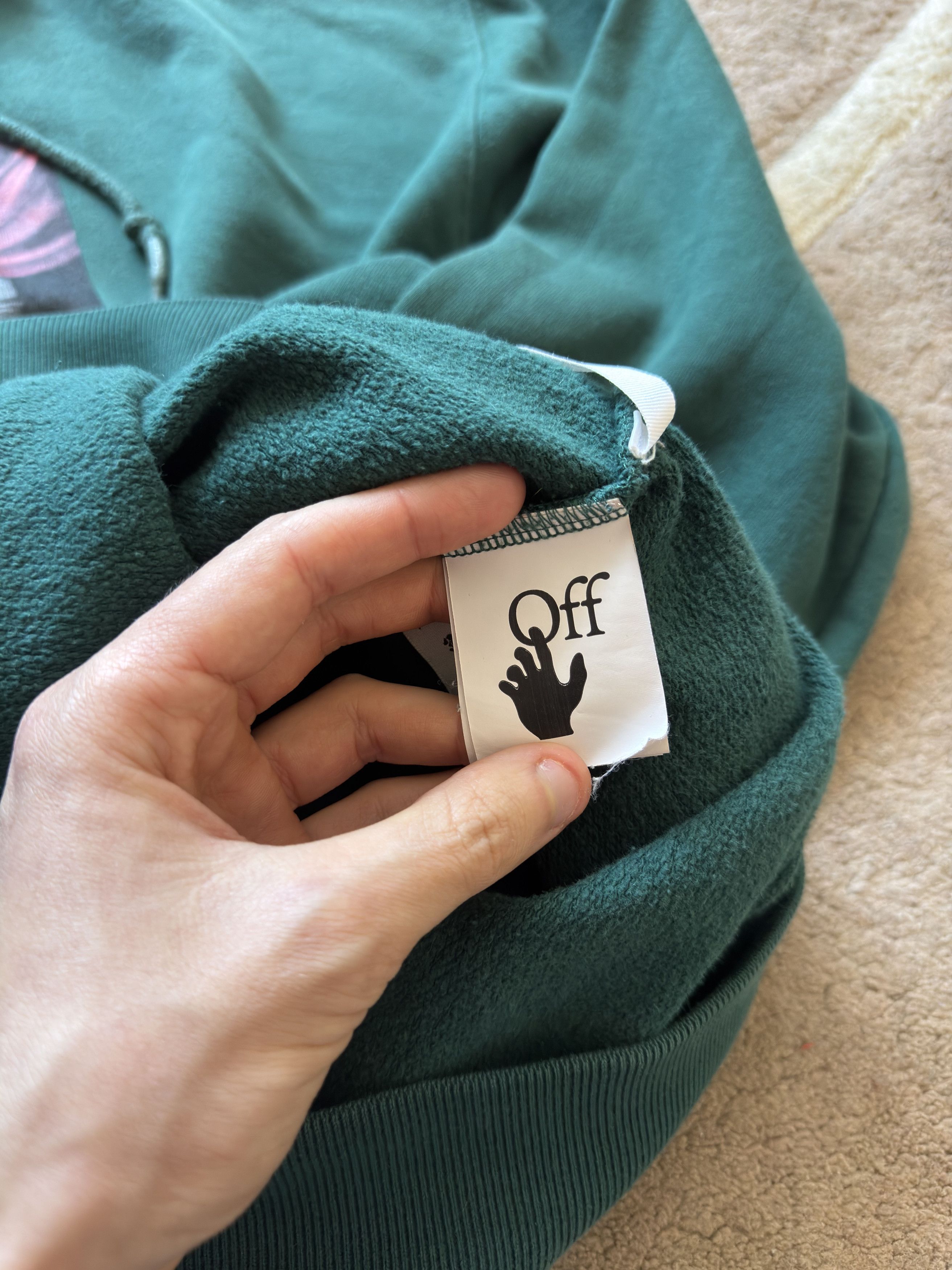 Off-White Off-White Hoodie Caravaggio Painting Hooded Dark Green Size US L / EU 52-54 / 3 - 6 Thumbnail