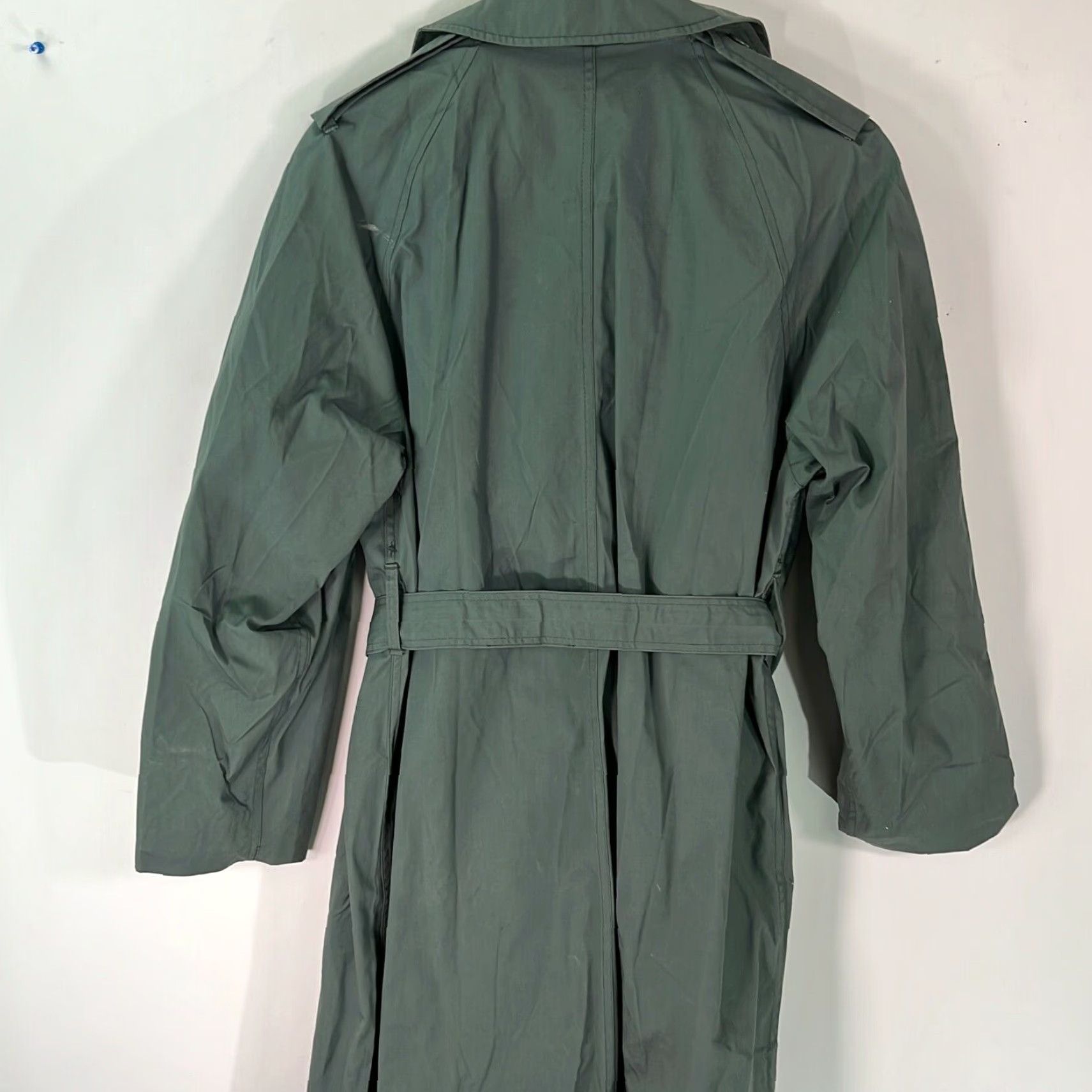 Rains VINTAGE L Manzo And Sons Raincoat Shirt Womens 20R Green 1970s Military Style Cotton Polyester Raincoat Casual Womens Boys/Mens Size 3XL / US 20-22 - 2 Thumbnail