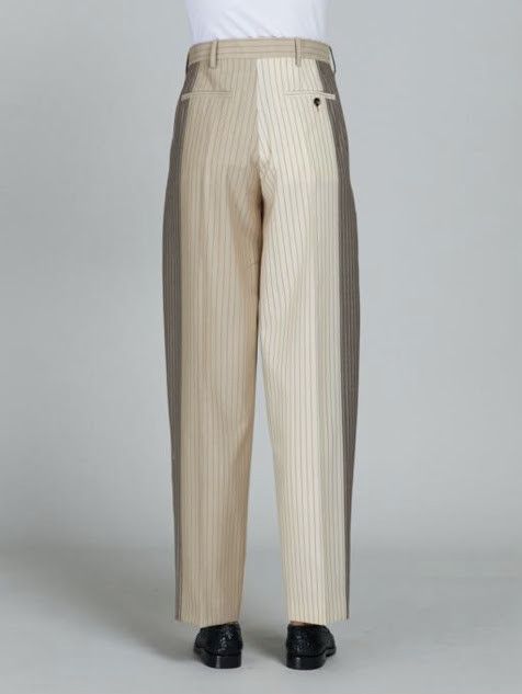 Marni oc11z0525 Pinstripe Pants in Brown/Beige Size 26" / US 2 / IT 38 - 2 Thumbnail