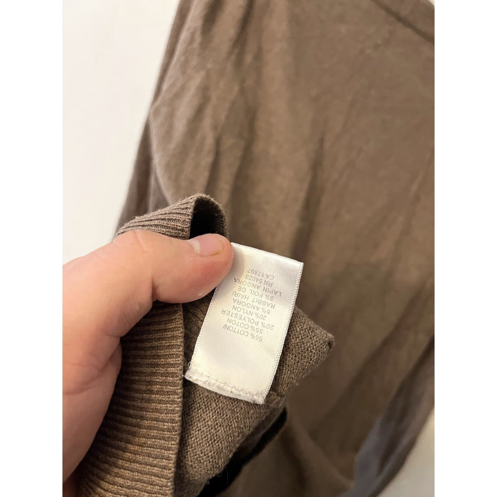 Banana Republic Banana Republic Cardigan Sweater Cotton Rabbit Hair Blend Button S Brown V-Neck Long Sleeve Women's S Ribbed Button Front Knit Size S / US 4 / IT 40 - 4 Thumbnail