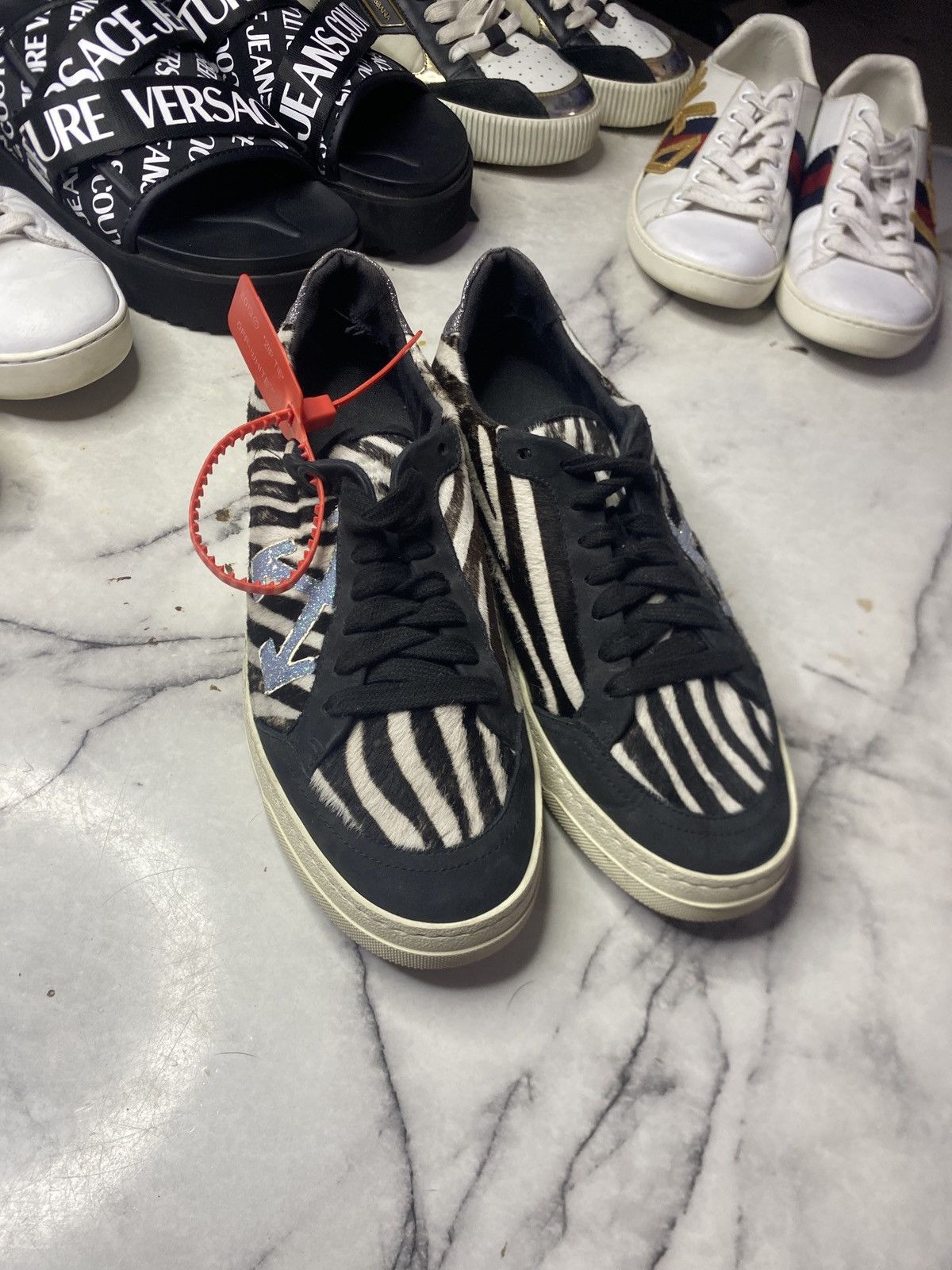 Off-White Off white vulcanized zebra/glitter Size US 9 / IT 39 - 3 Thumbnail