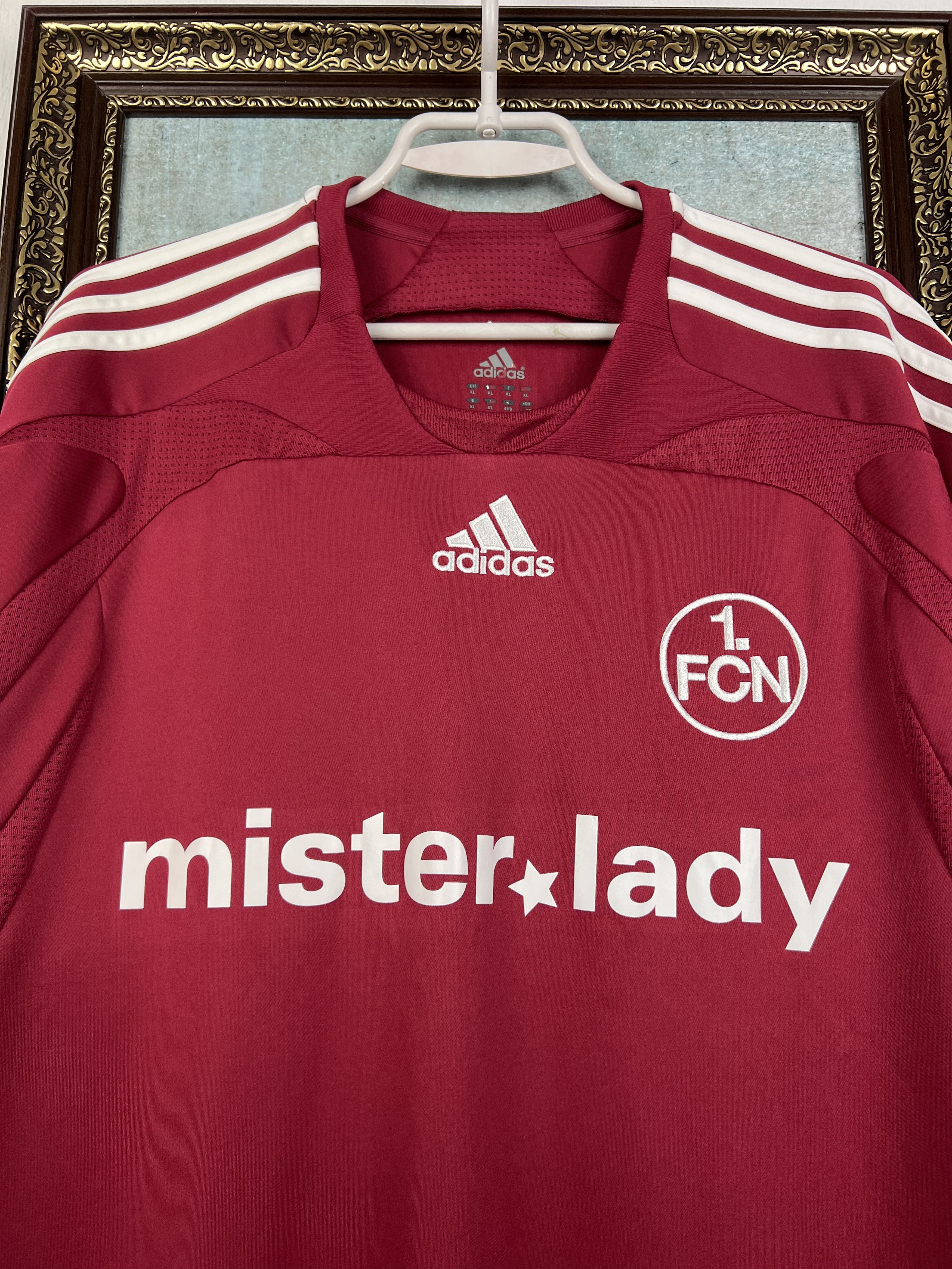 Adidas Nurnberg Home football shirt 2007 Soccer Jersey Trikot Rare Size US XL / EU 56 / 4 - 3 Thumbnail