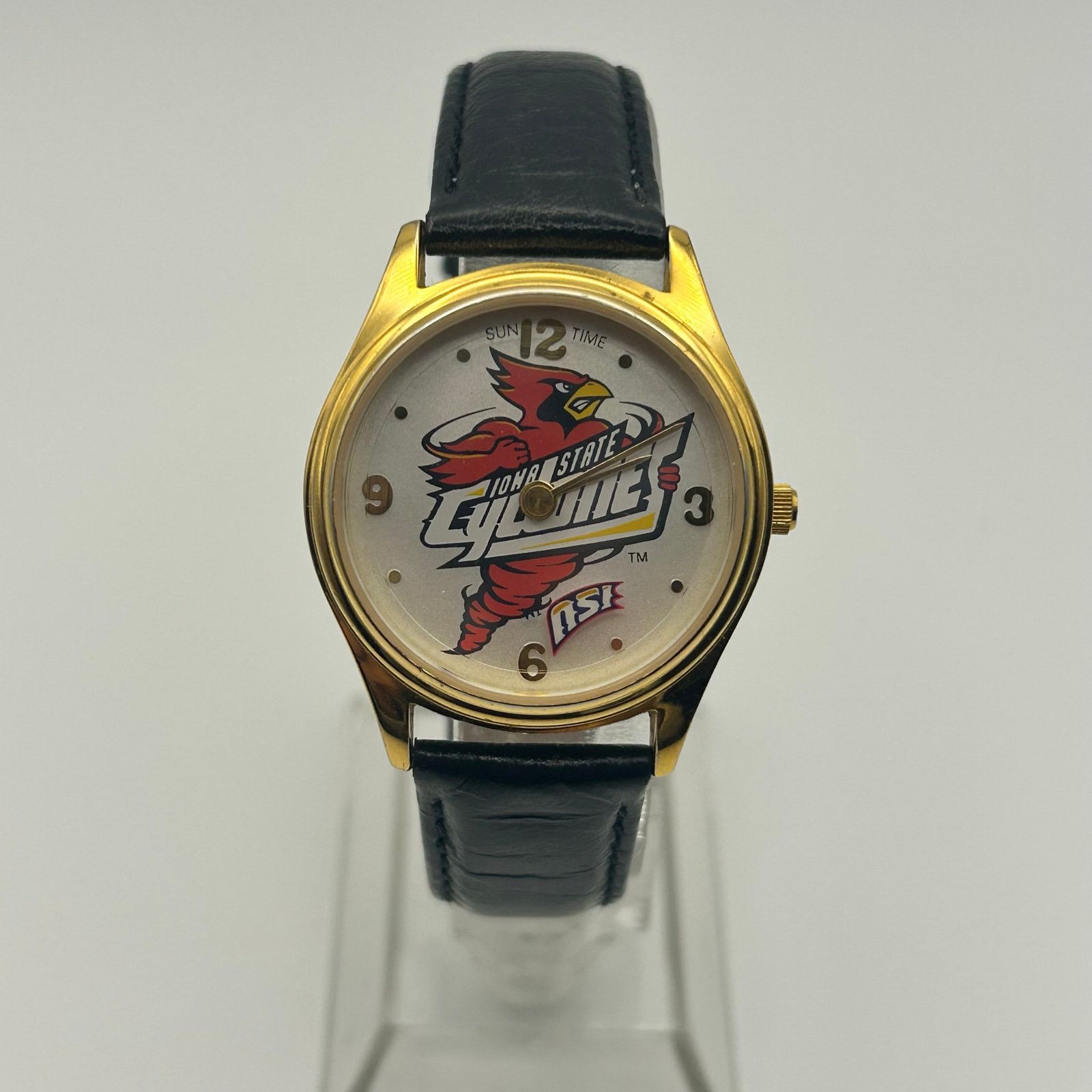 Other ISU Gold Tone Black Leather Women’s Watch New Battery Size ONE SIZE - 1 Thumbnail