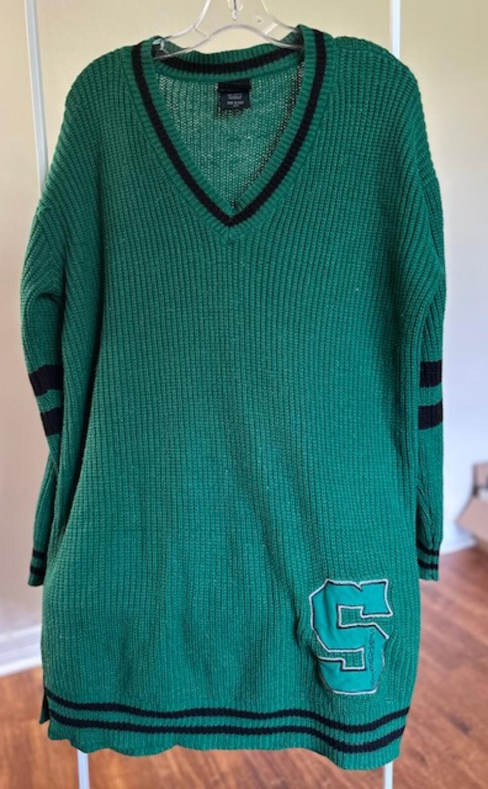 Unknown London Harry Potter Green Slytherin Knit Sweater Dress w Patches L Size L / US 10 / IT 46 - 5 Thumbnail