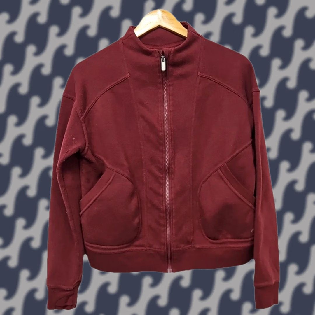 Vintage Freely Women’s Medium Zip Up Jacket Athleisure Burgundy & Gray Set of 2 Jacket Womens M Burgundy & Gray Zip Up Size M / US 6-8 / IT 42-44 - 1 Thumbnail