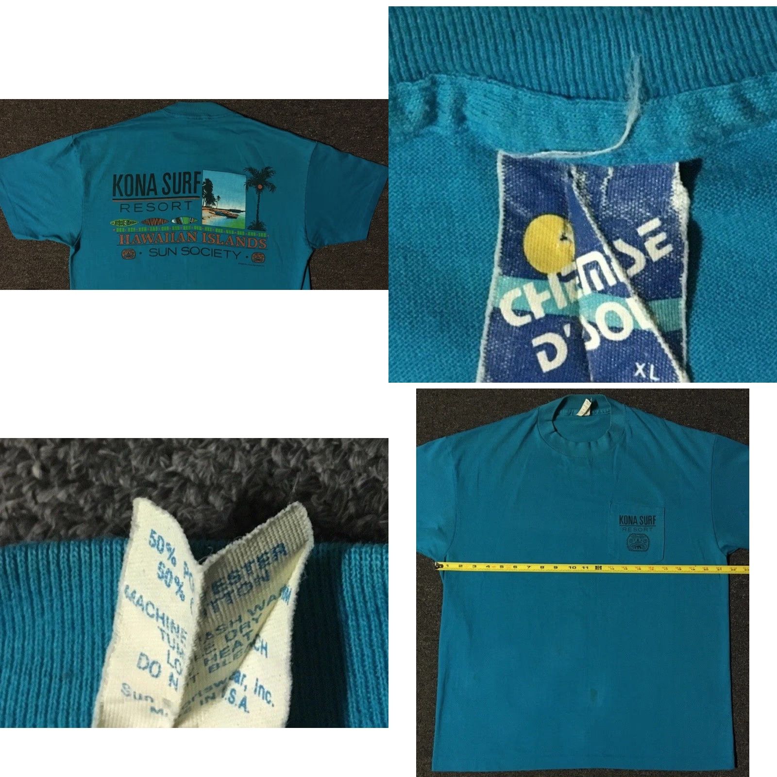 Quiksilver VINTAGE Kona Surf Resort M T-Shirt Blue 80s 90s Grunge Surf Skate Ocean Beach USA USA OP Quiksilver Pollution? Size US M / EU 48-50 / 2 - 10 Thumbnail