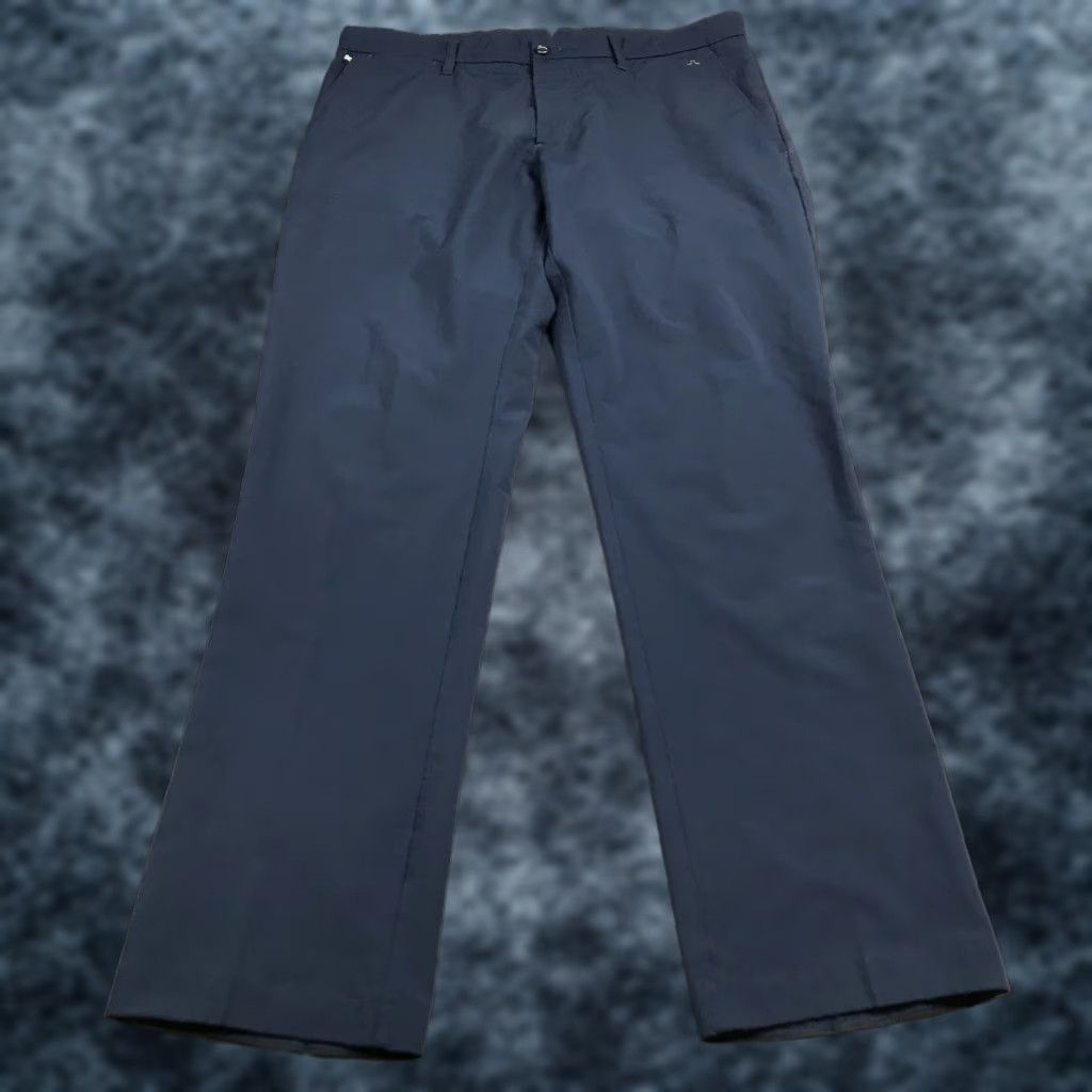 J.Lindeberg J.Lindeberg Golf Pants Mens 33x32 Blue Performance Stretch Logo Chino Casual Pants Mens 33 Blue Logo Sports 90s (adjusted within constraints) Size US 33 - 1 Thumbnail