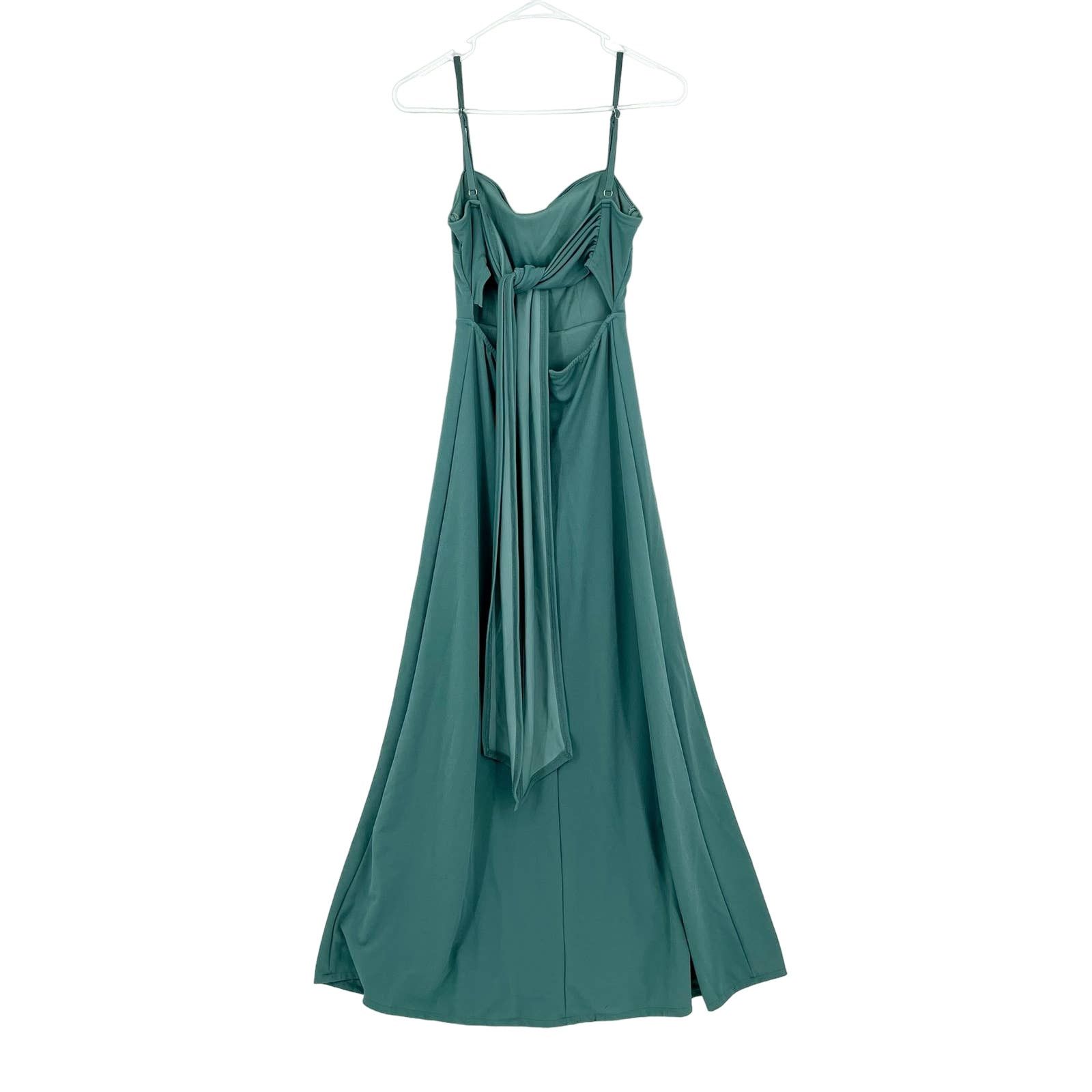 Other Birdy Grey Spaghetti Strap Tie Back Bridesmaid Dress XS Size XS / US 0-2 / IT 36-38 - 9 Thumbnail