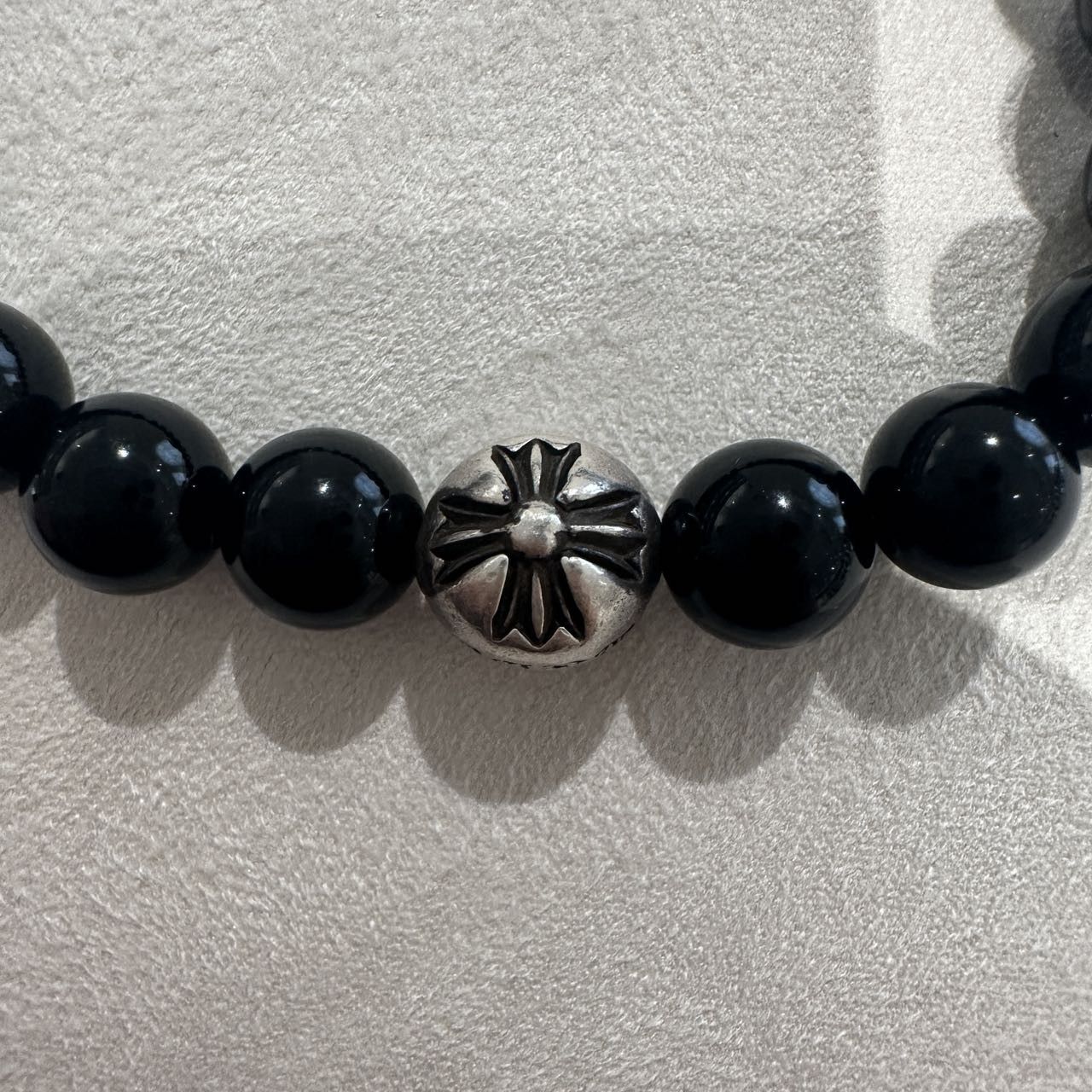 Chrome Hearts Chrome Hearts 10mm Single Silver Bead Cross Bracelet Size ONE SIZE - 7 Thumbnail
