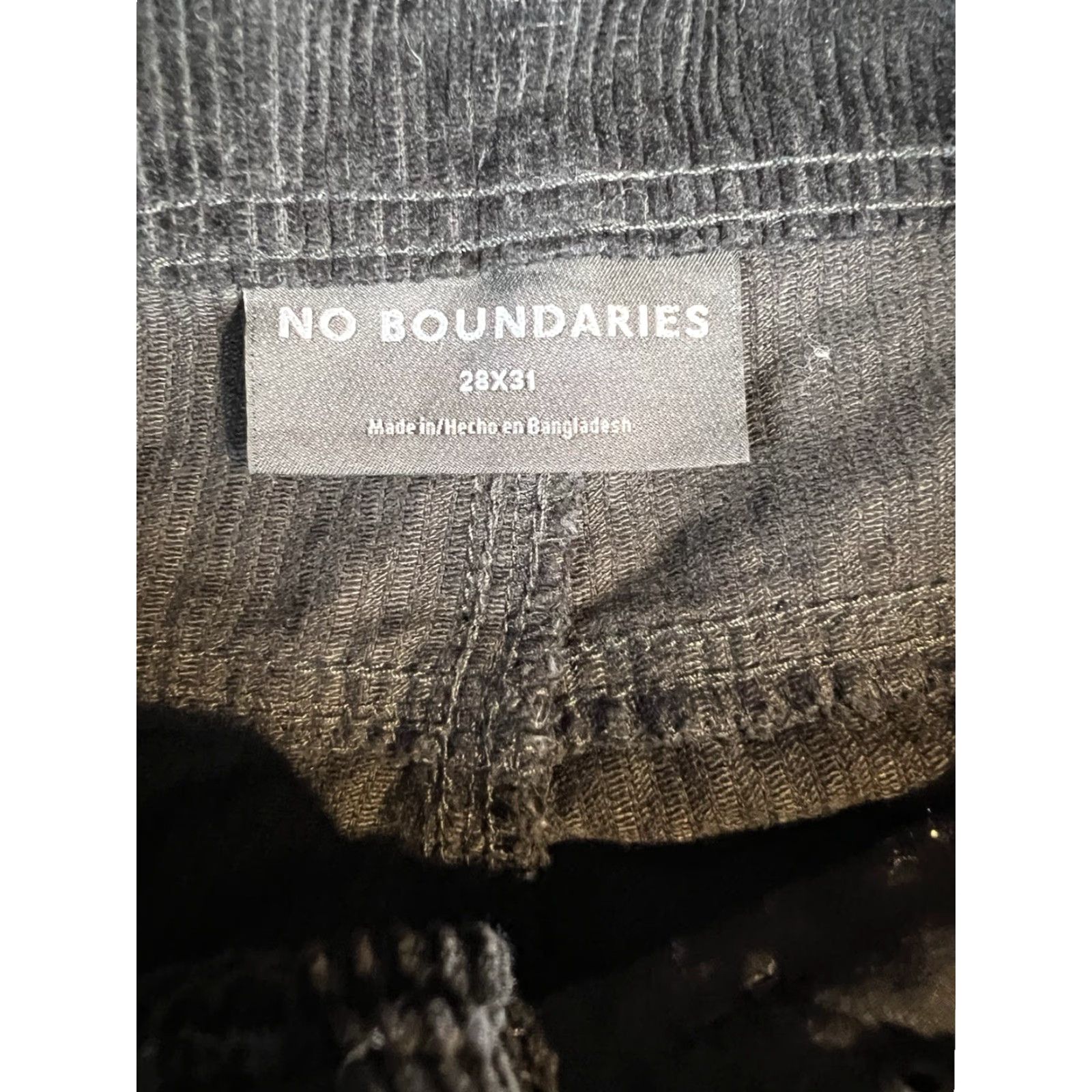 Vintage VINTAGE No Boundaries Womens 28x29.5 Black Corduroy Wide Leg Y2K Baggy Skater Grunge Pants Carpenter Wide-Leg 90s Grunge Womens Size ONE SIZE - 5 Thumbnail