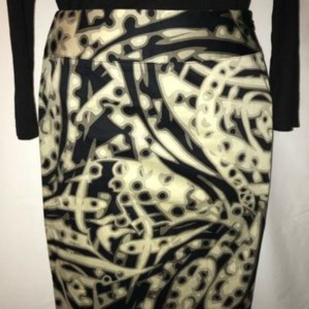 Alfani Alfani pencil skirt multi color black army green Size 30" / US 8 / IT 44 - 3 Thumbnail