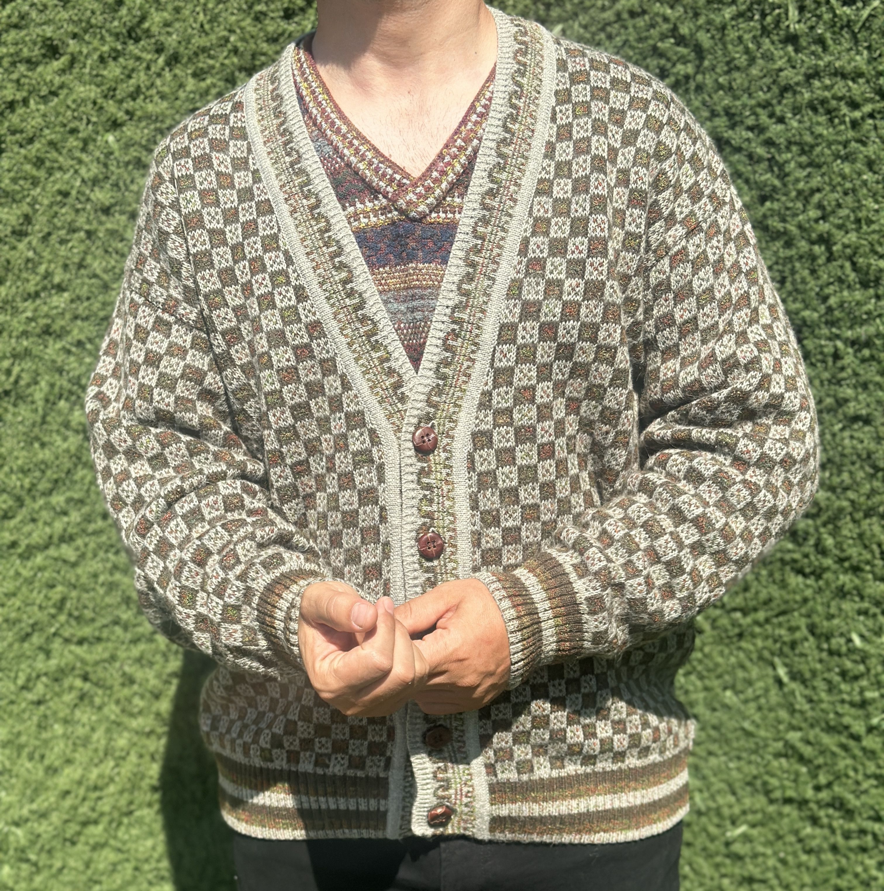 Missoni Rare Alpaca 1995 Missoni Cardigan 3D Pullover Jeresy Size 54 Size US L / EU 52-54 / 3 - 7 Thumbnail