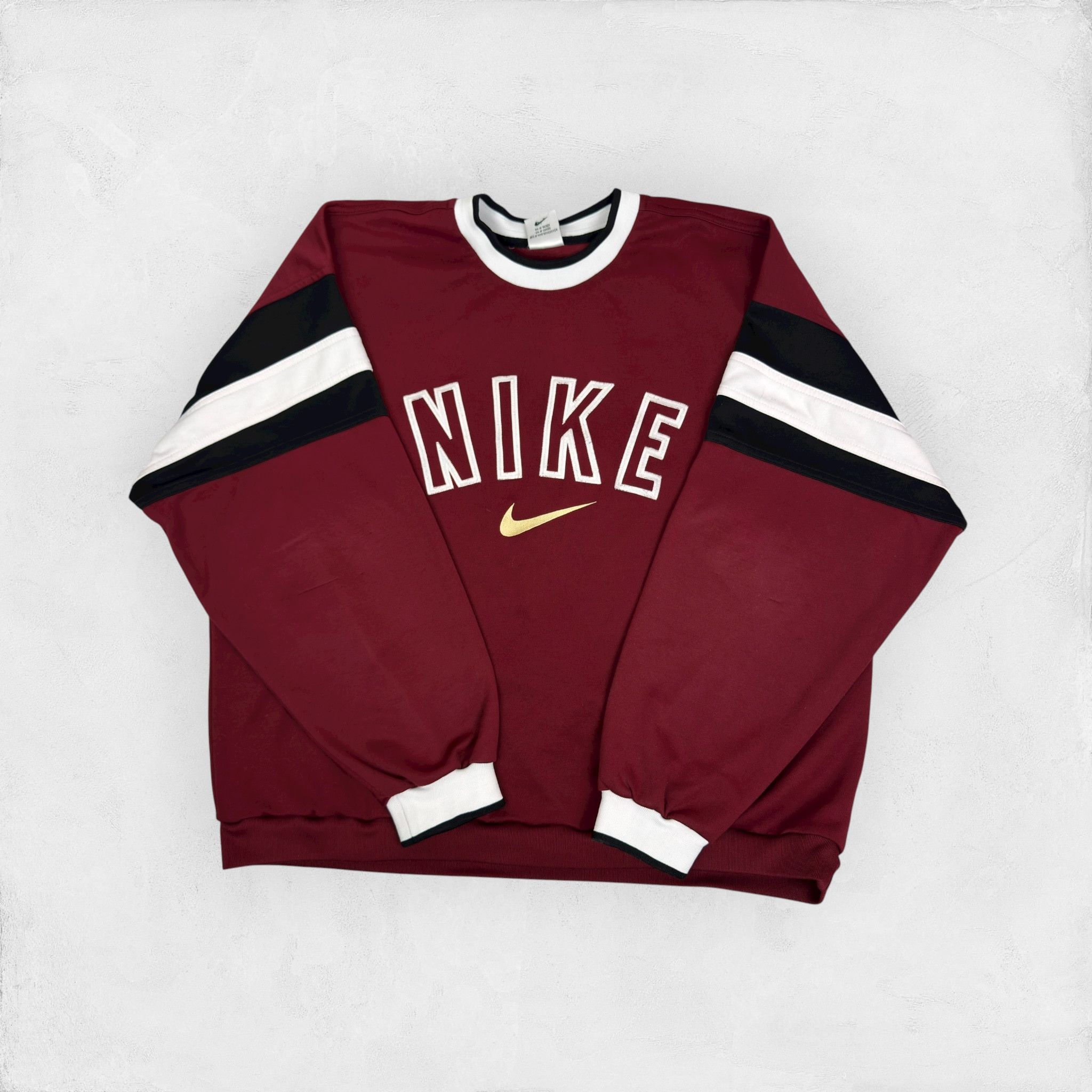 Nike Nike Burgundy Spellout Swoosh Pullover Sweatshirt XL Size US XL / EU 56 / 4 - 1 Thumbnail