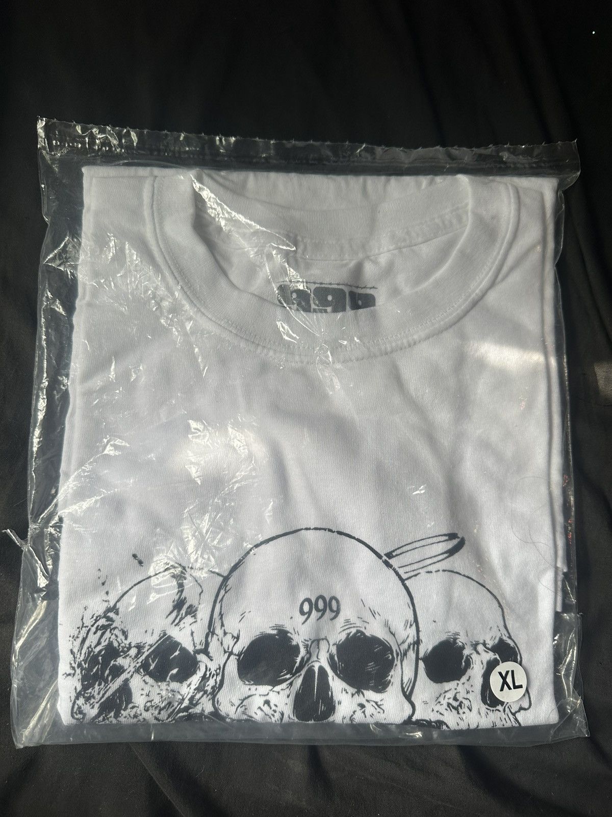 image of 999 Club Og Juice Wrld 999 Wrld Skull Tee in White, Men's (Size XL)