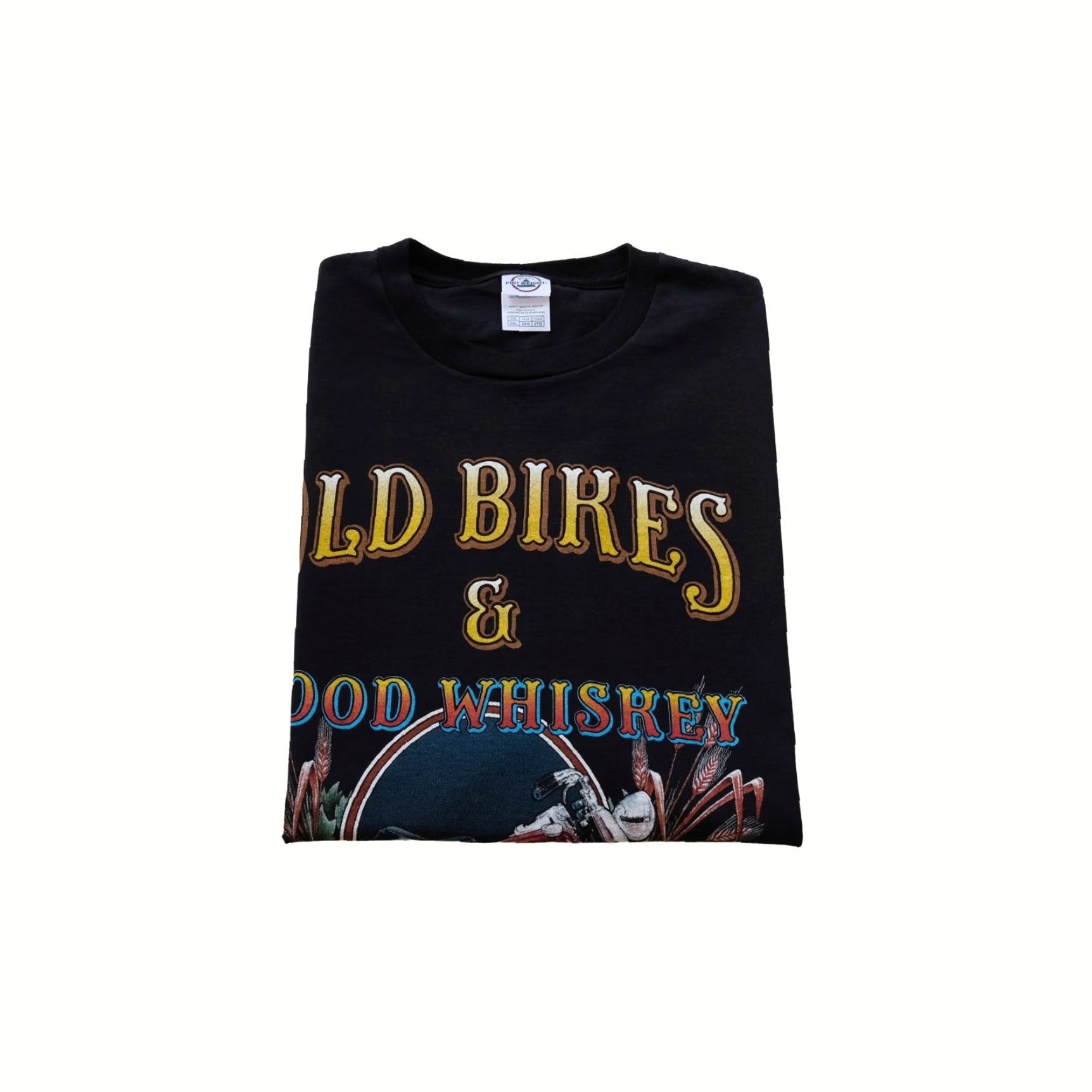Delta VINTAGE Delta 90s Graphic T-Shirt Black Sz 2XL Adult Mens Motorcycles Old Bikes Good Whiskey Graphic Print Crew Neck Short Sleeve Size US XXL / EU 58 / 5 - 2 Thumbnail