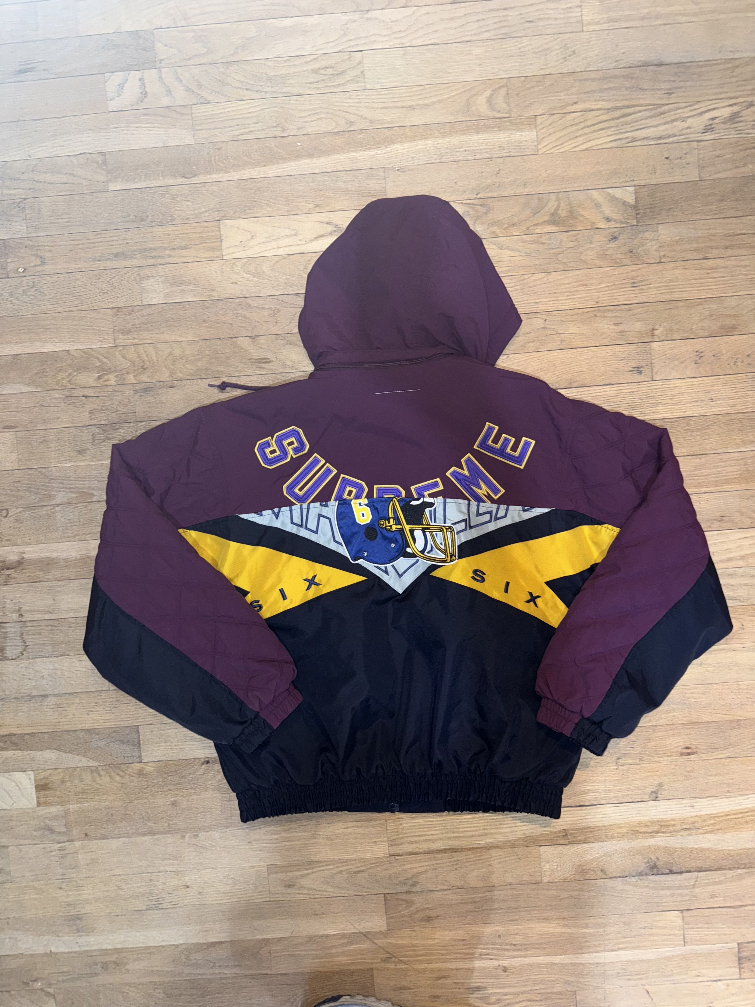 Supreme Supreme Maison Margiela Split Stadium Jacket Purple Size US L / EU 52-54 / 3 - 1 Thumbnail
