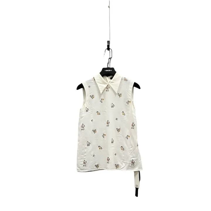 Miu Miu Miu Miu Floral Embroidered Sleeveless Shirt 0079 Size M / US 6-8 / IT 42-44 - 1 Thumbnail