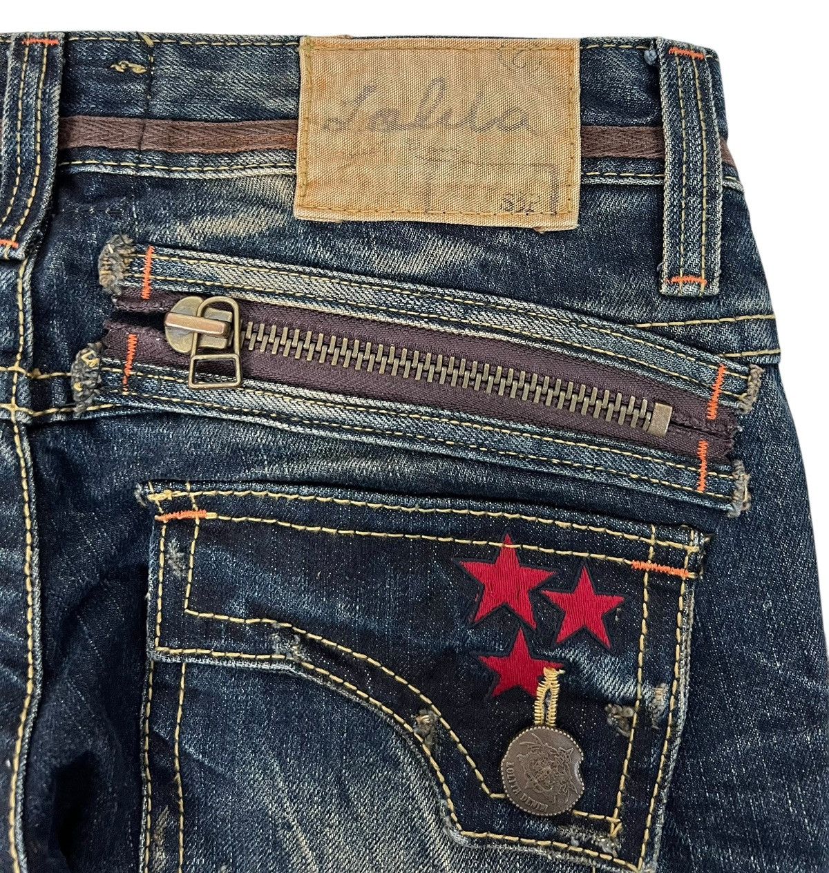 Japanese Brand Vintage Lolita Mud Wash Flaired Jeans Size US 32 / EU 48 - 8 Thumbnail
