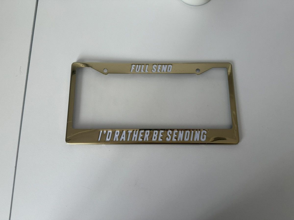 Full Send FULLSEND Gold License plate holder Size ONE SIZE - 2 Thumbnail