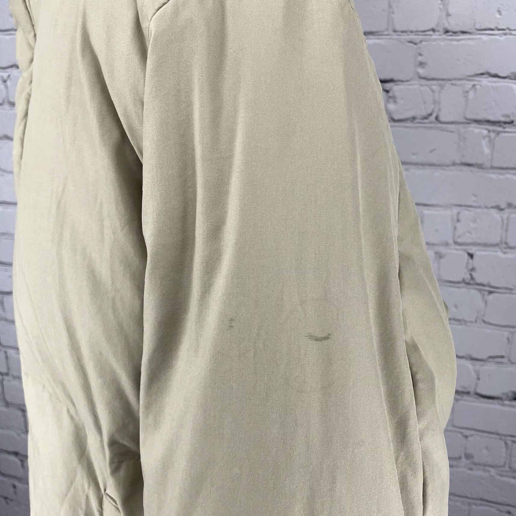Vintage Structure Khaki Down Filled Cotton Blend Puffy Zip Jacket Knit Cuff Size L Mens Regular Size US L / EU 52-54 / 3 - 5 Thumbnail